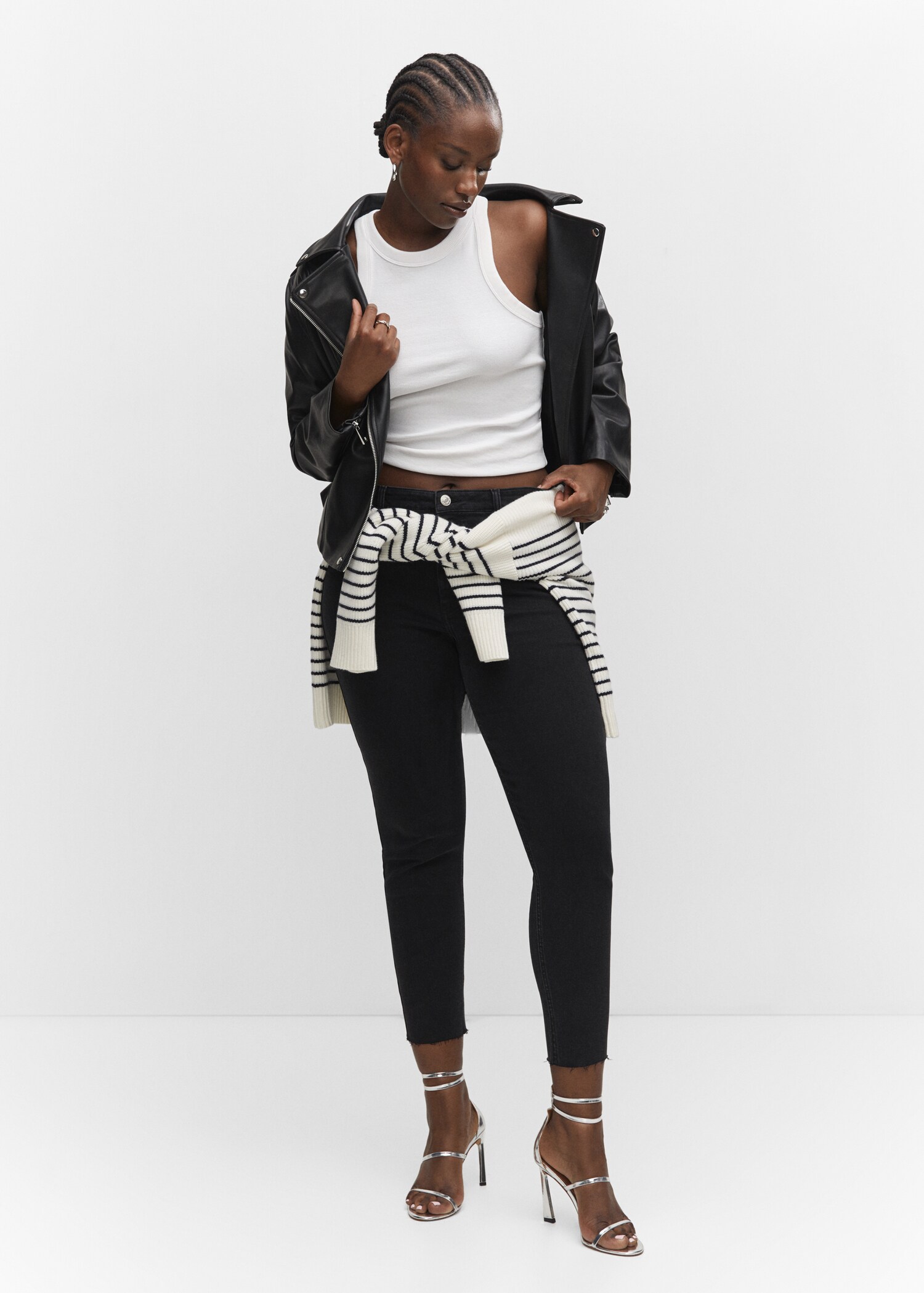 Leather-effect biker jacket - Details of the article 3