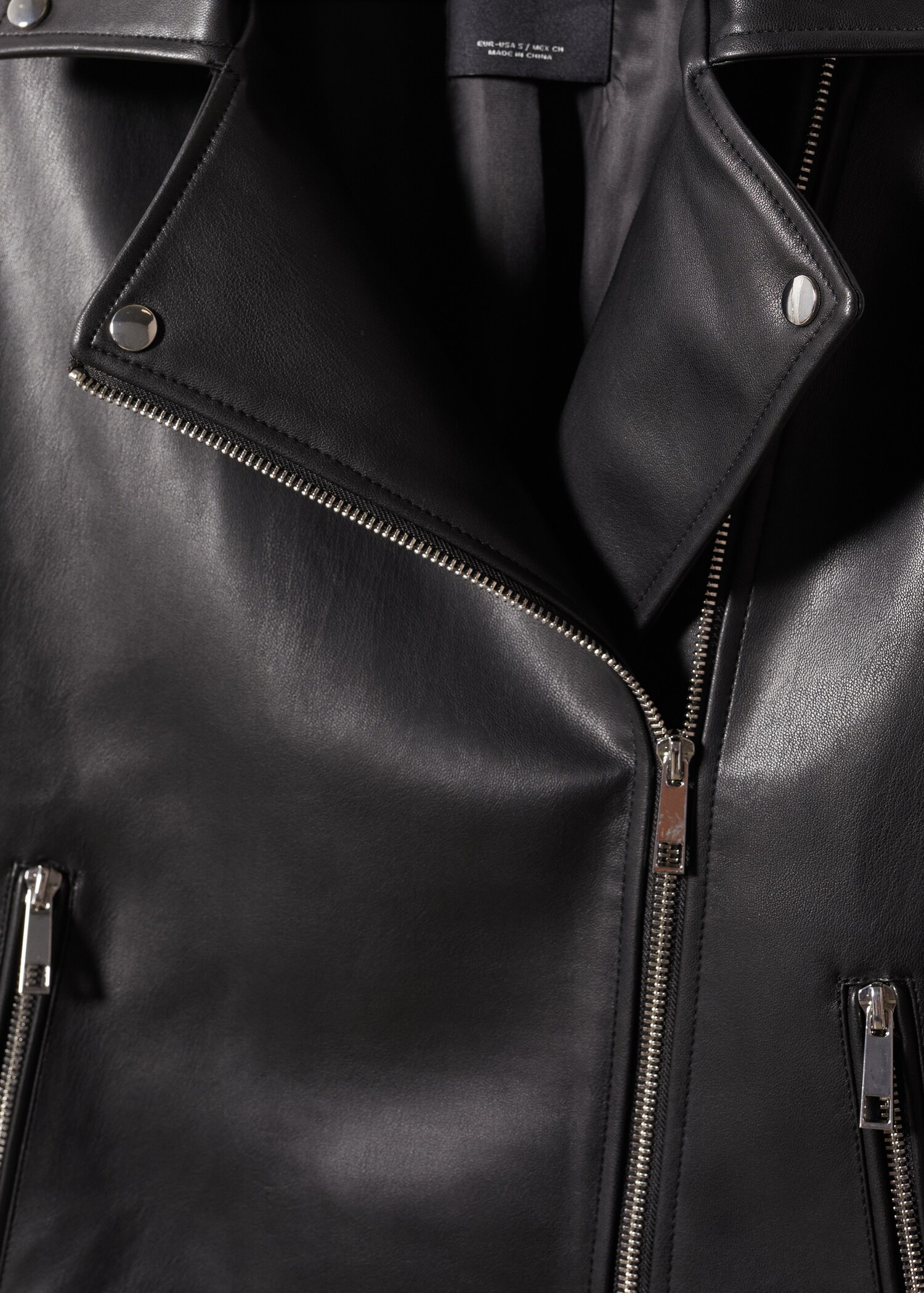 Leather-effect biker jacket - Details of the article 8