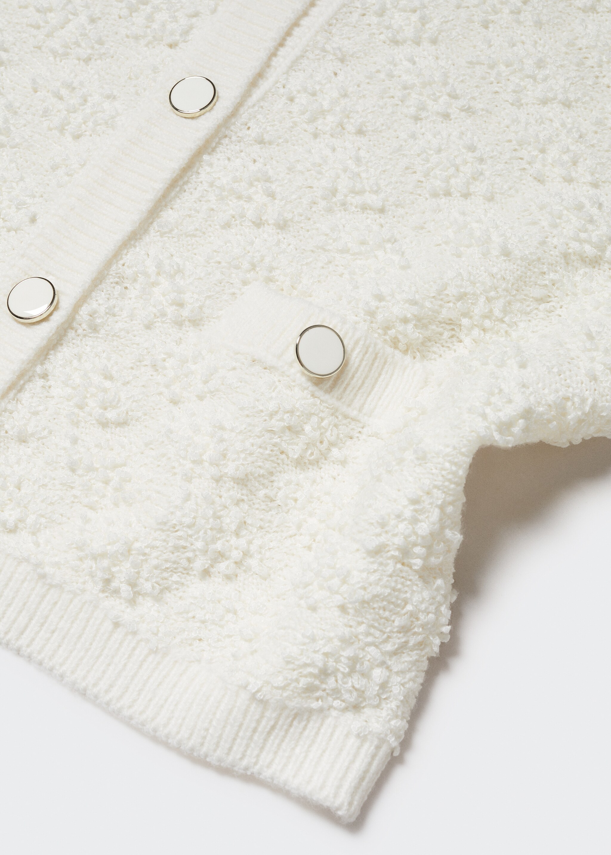 Textured button cardigan - Details of the article 8
