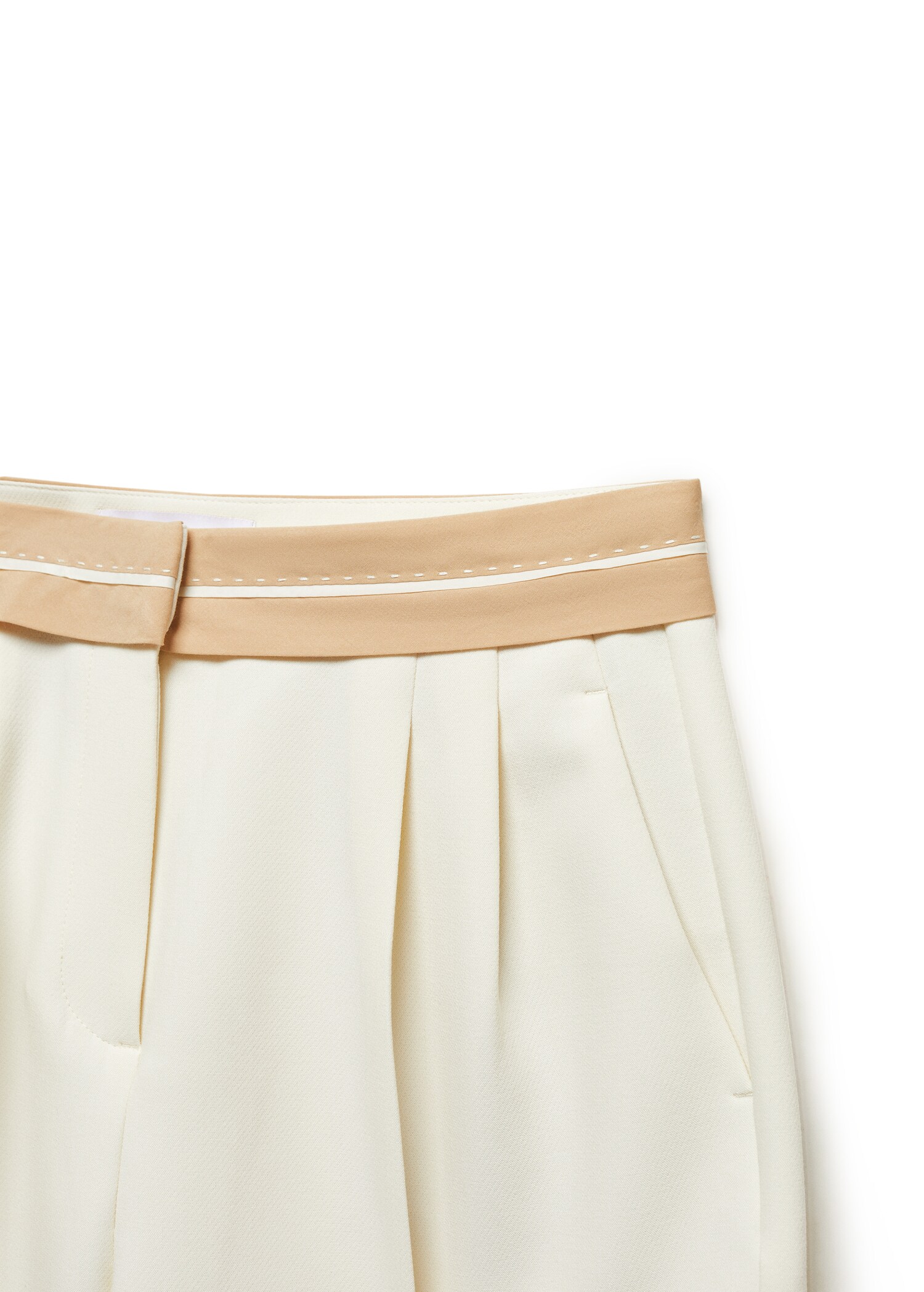 Pleated pants with turn-up waist  - Details of the article 8