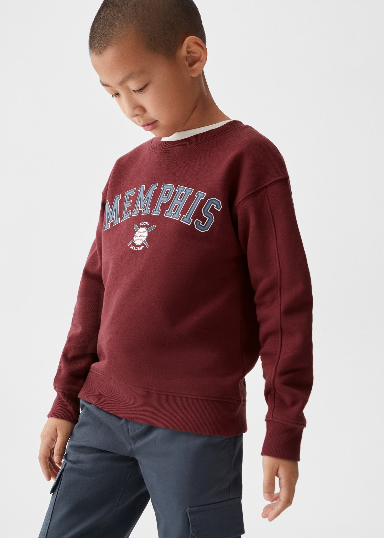 Sudadera mensaje estampado - Plano medio