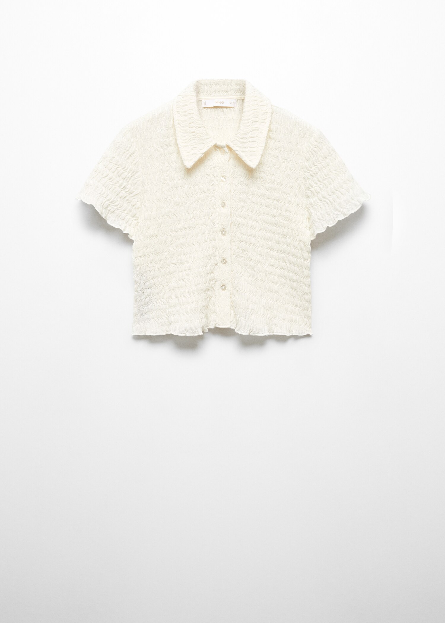 T-shirt texturé crop - Article sans modèle