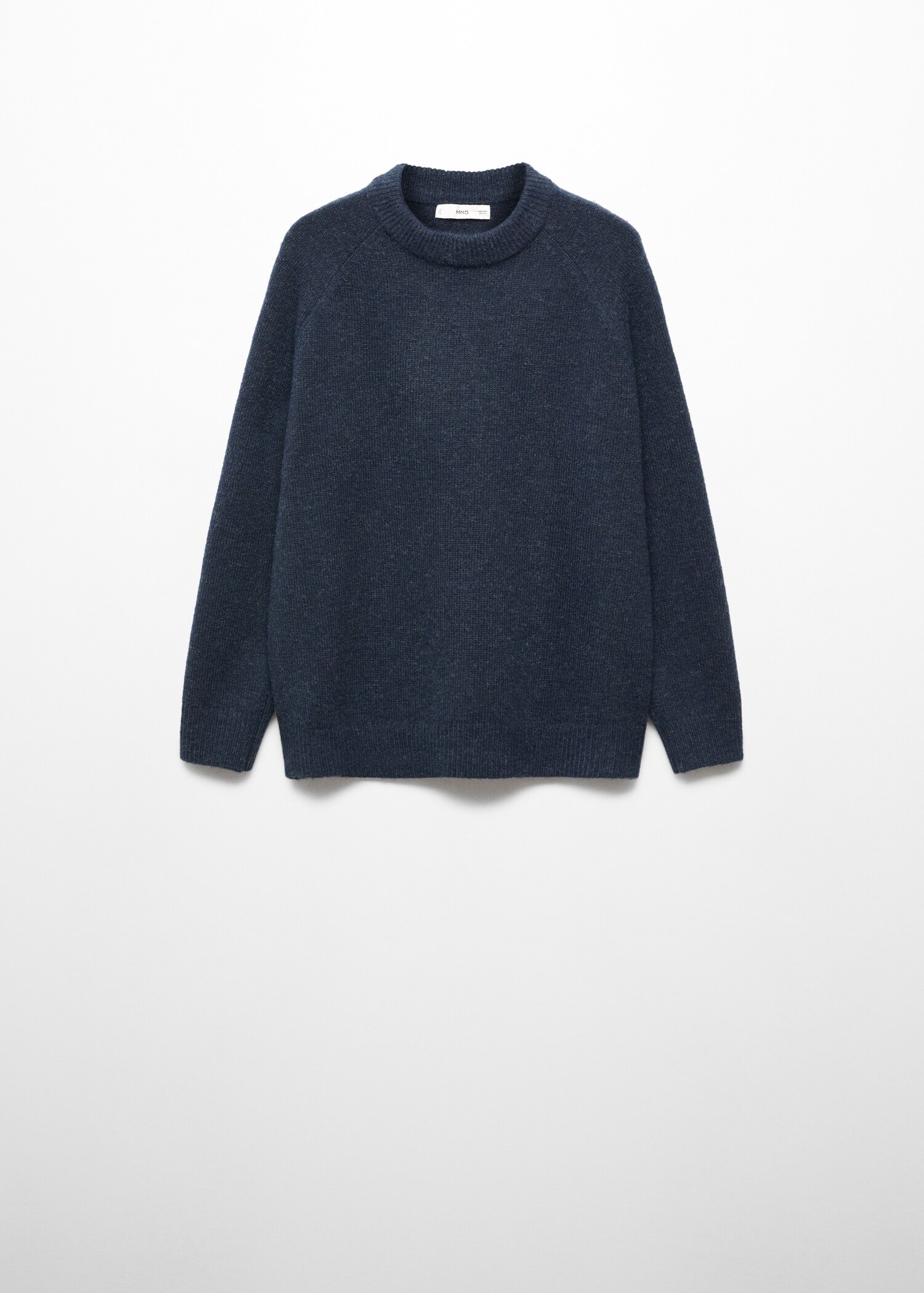 Cotton-linen round-neck knitted sweater - Article without model