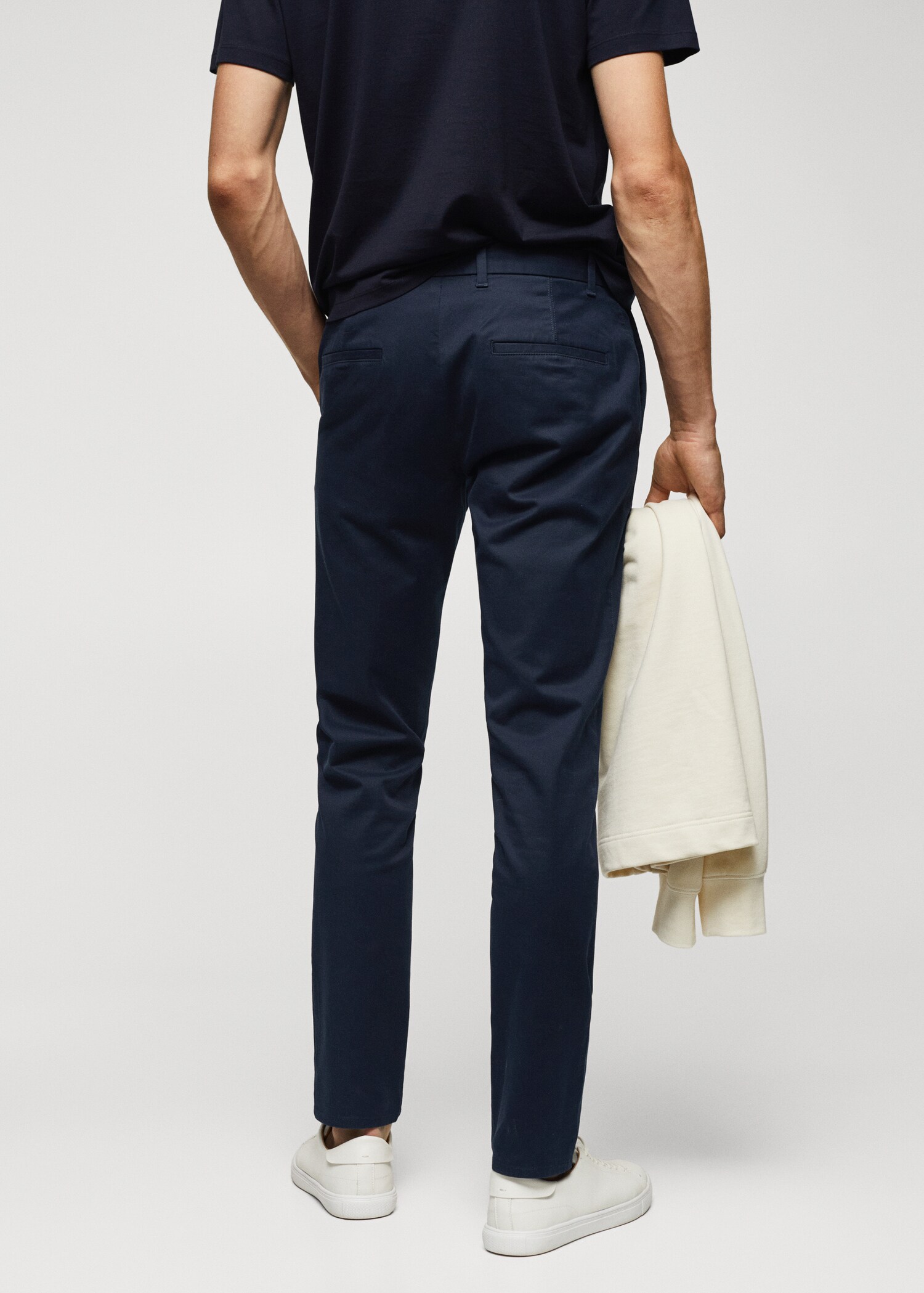 Slim fit serge chino trousers - Reverse of the article