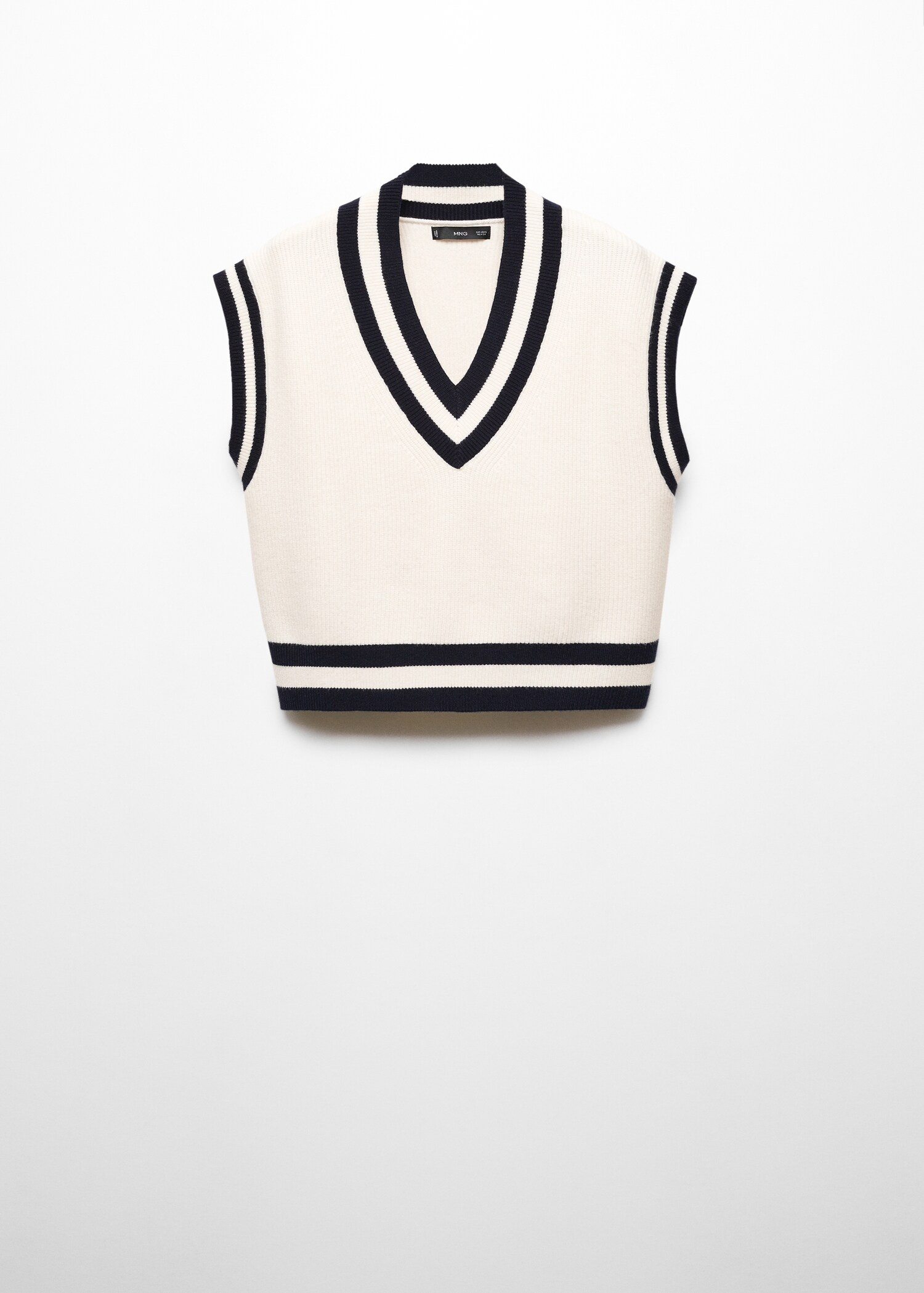 Contrast V-neck vest - Article without model