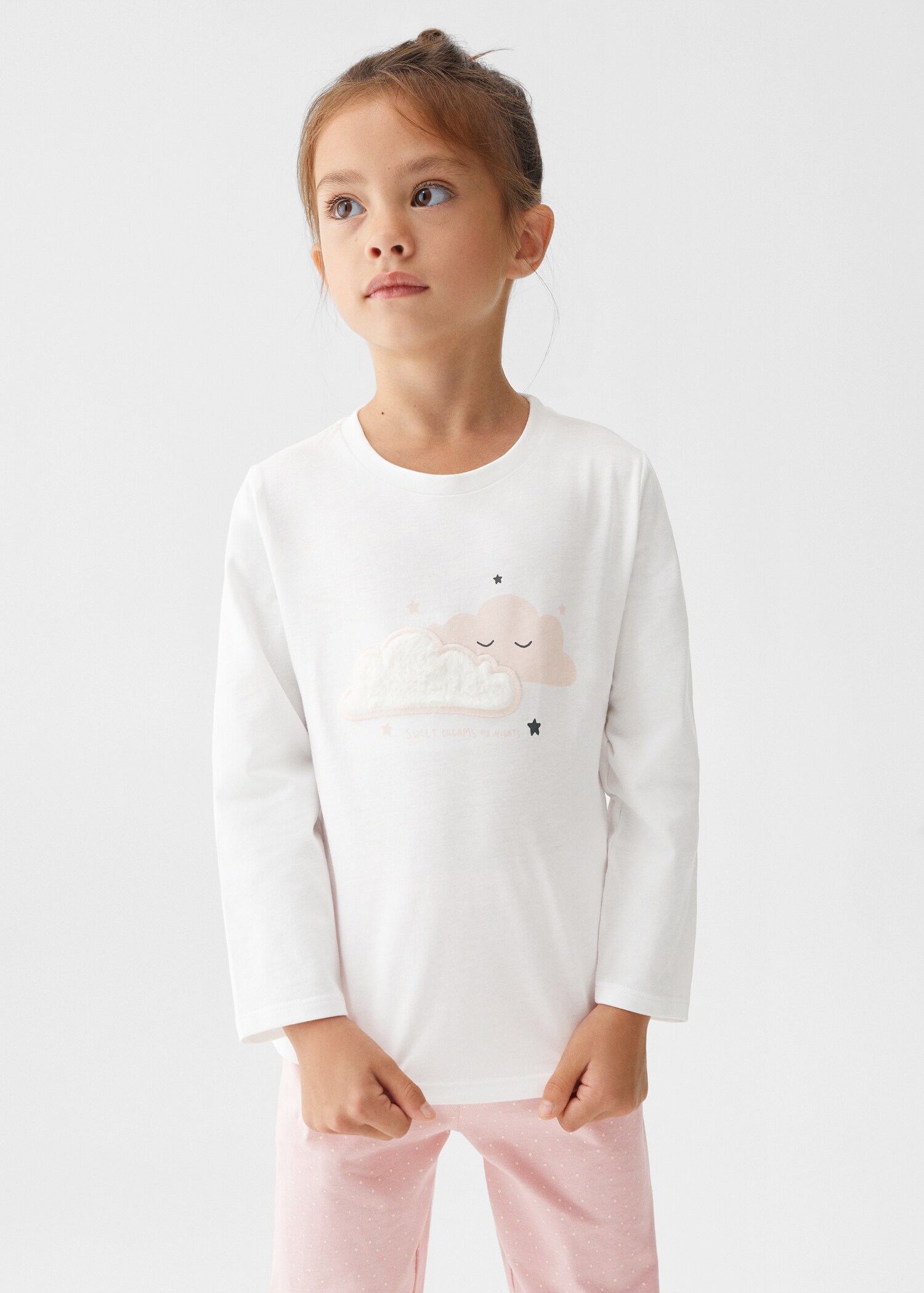 Lang pyjamas med striper - Halvtotal bildeutsnitt