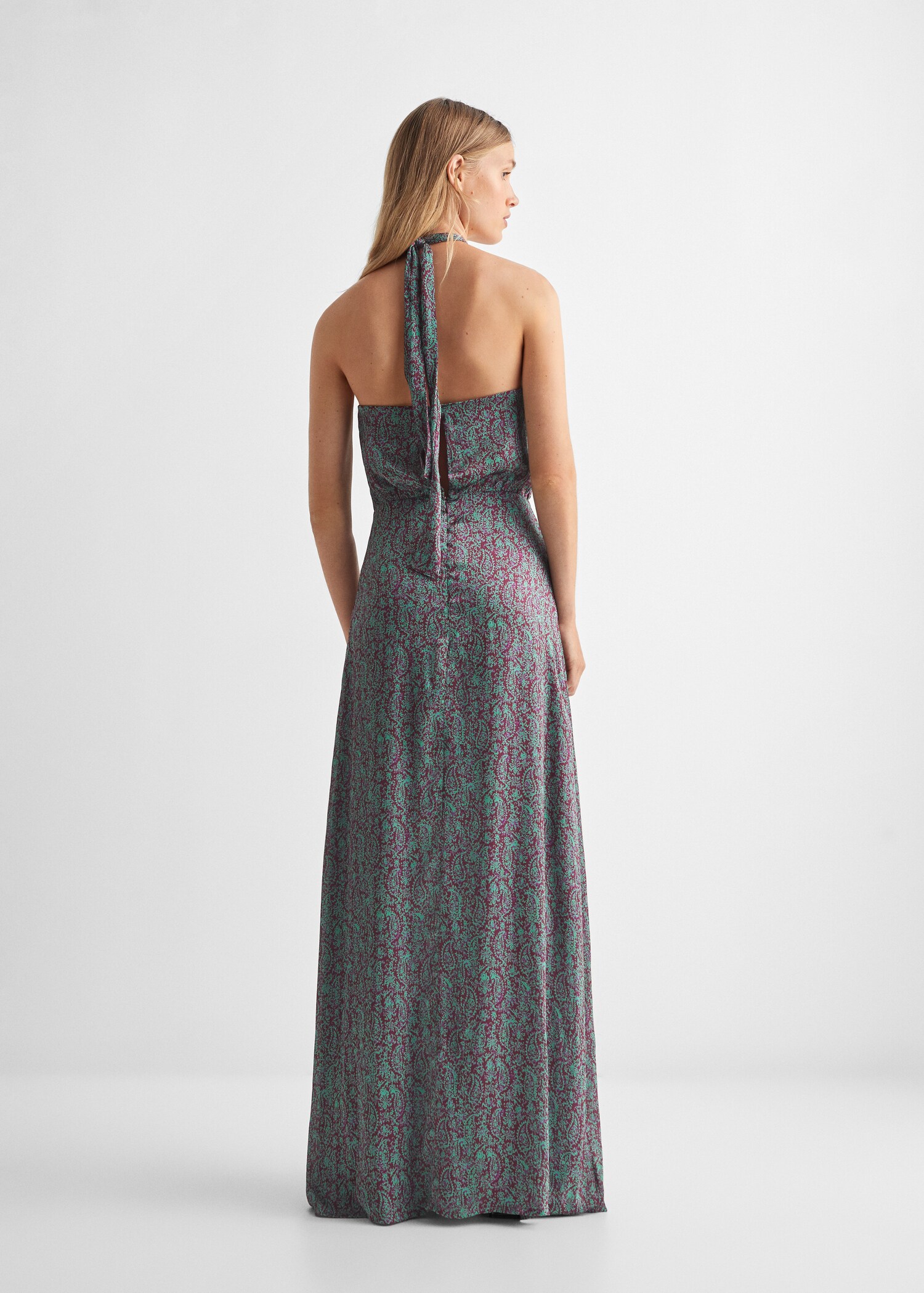 Vestido largo estampado - Reverso del artículo