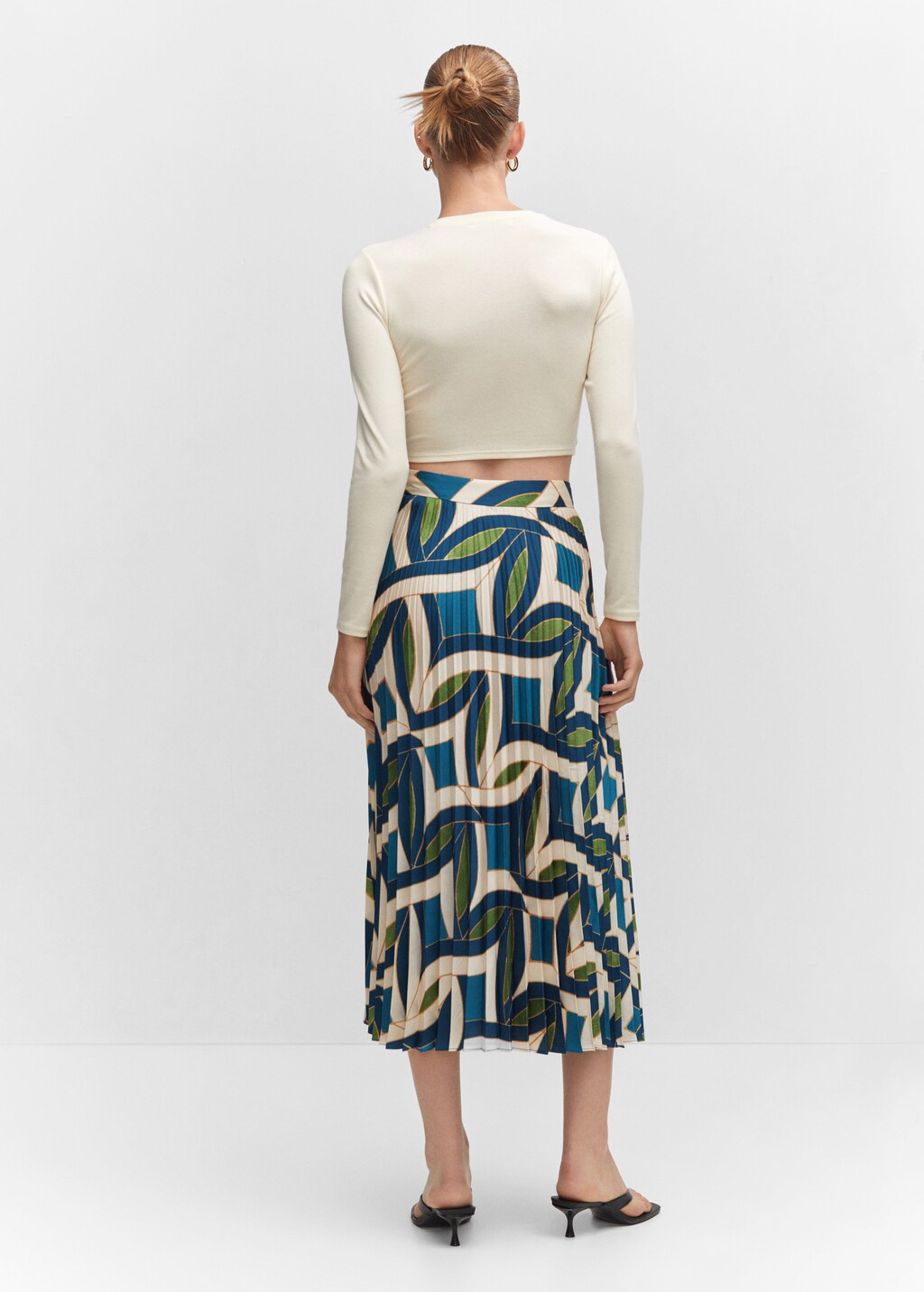 Jupe plissee imprimee Femme MANGO Burkina Faso