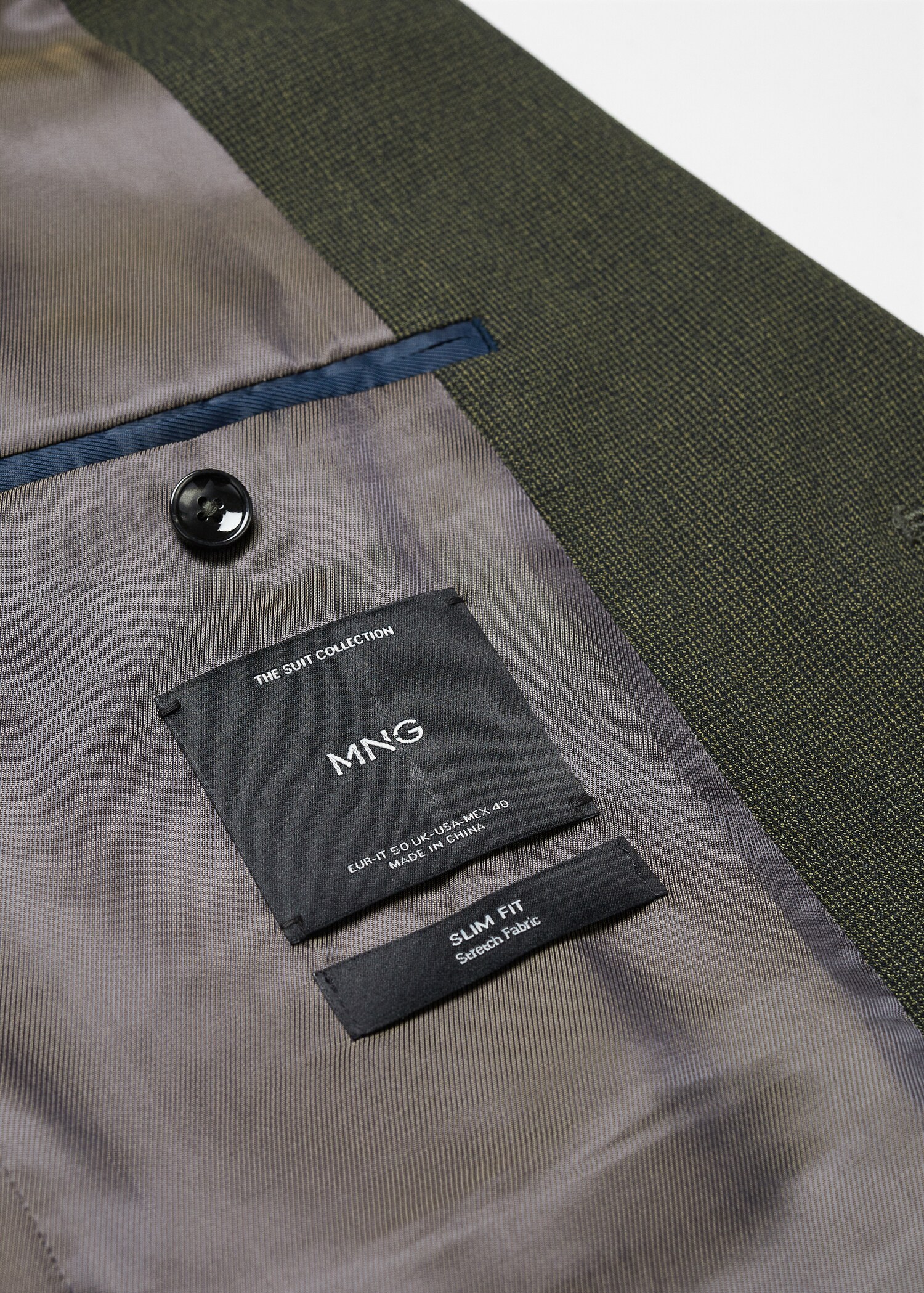 Giacca completo stampata slim-fit tessuto stretch  - Dettaglio dell'articolo 8