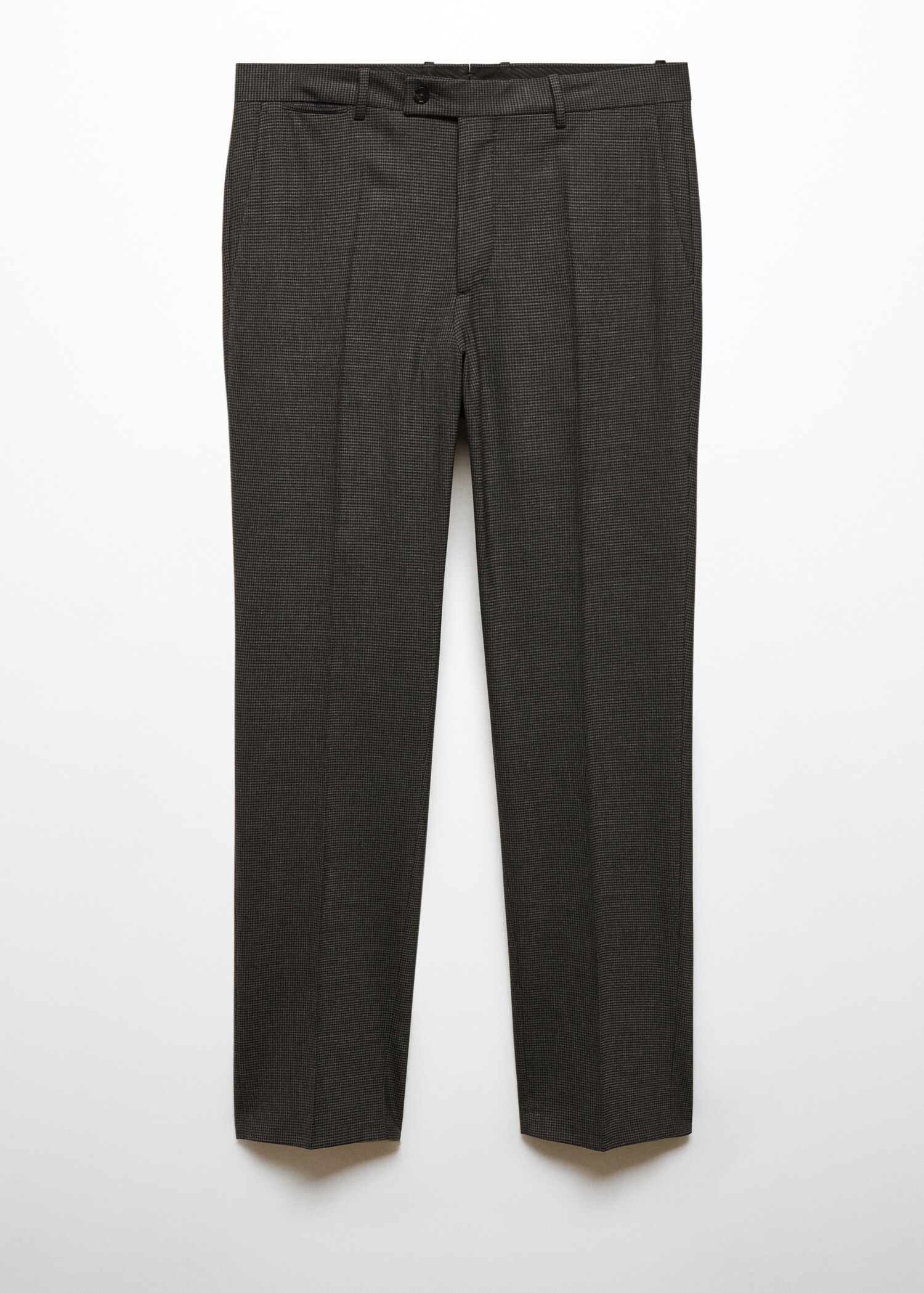 Wollen slim fit pied-de-poule pantalon - Artikel zonder model