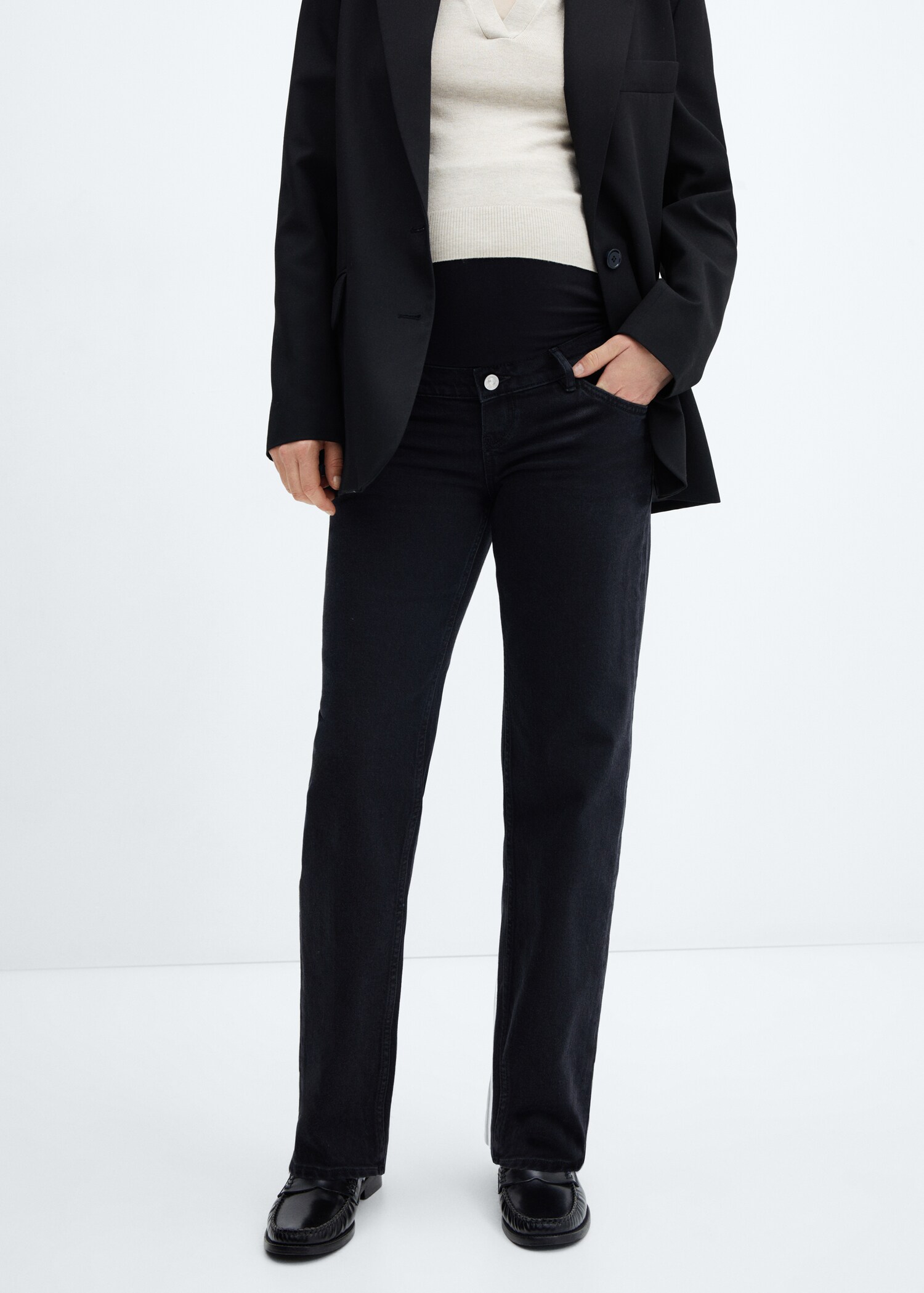 Maternity Straight Jeans - Medium plane