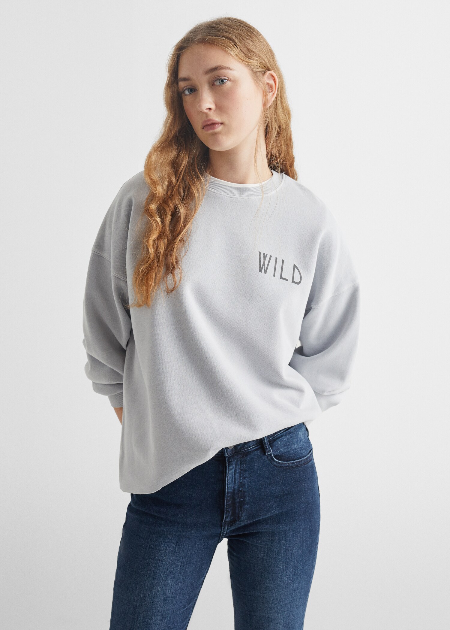 Printed message sweatshirt - Medium plane
