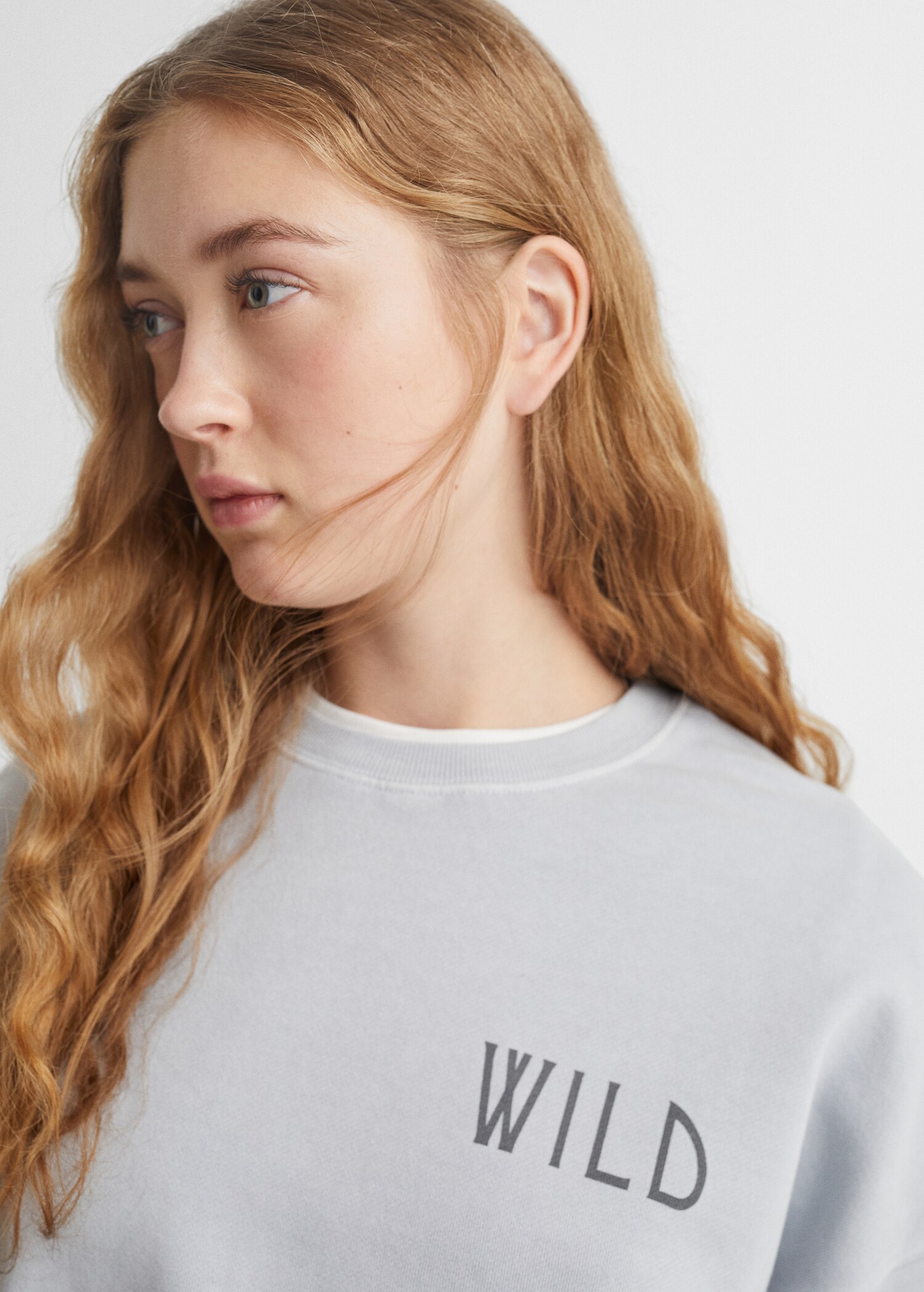 Printed message sweatshirt - Details of the article 1