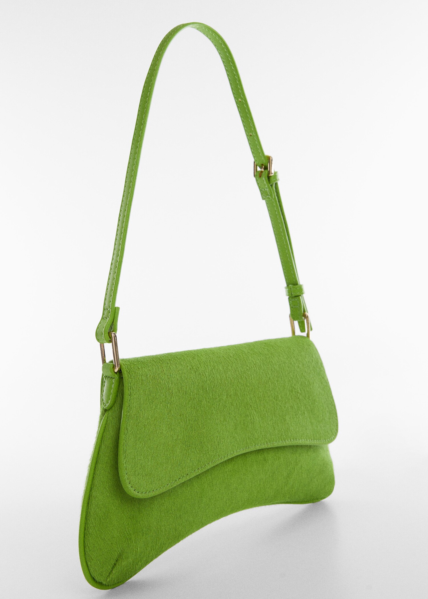 Flap leather bag - Medium plane