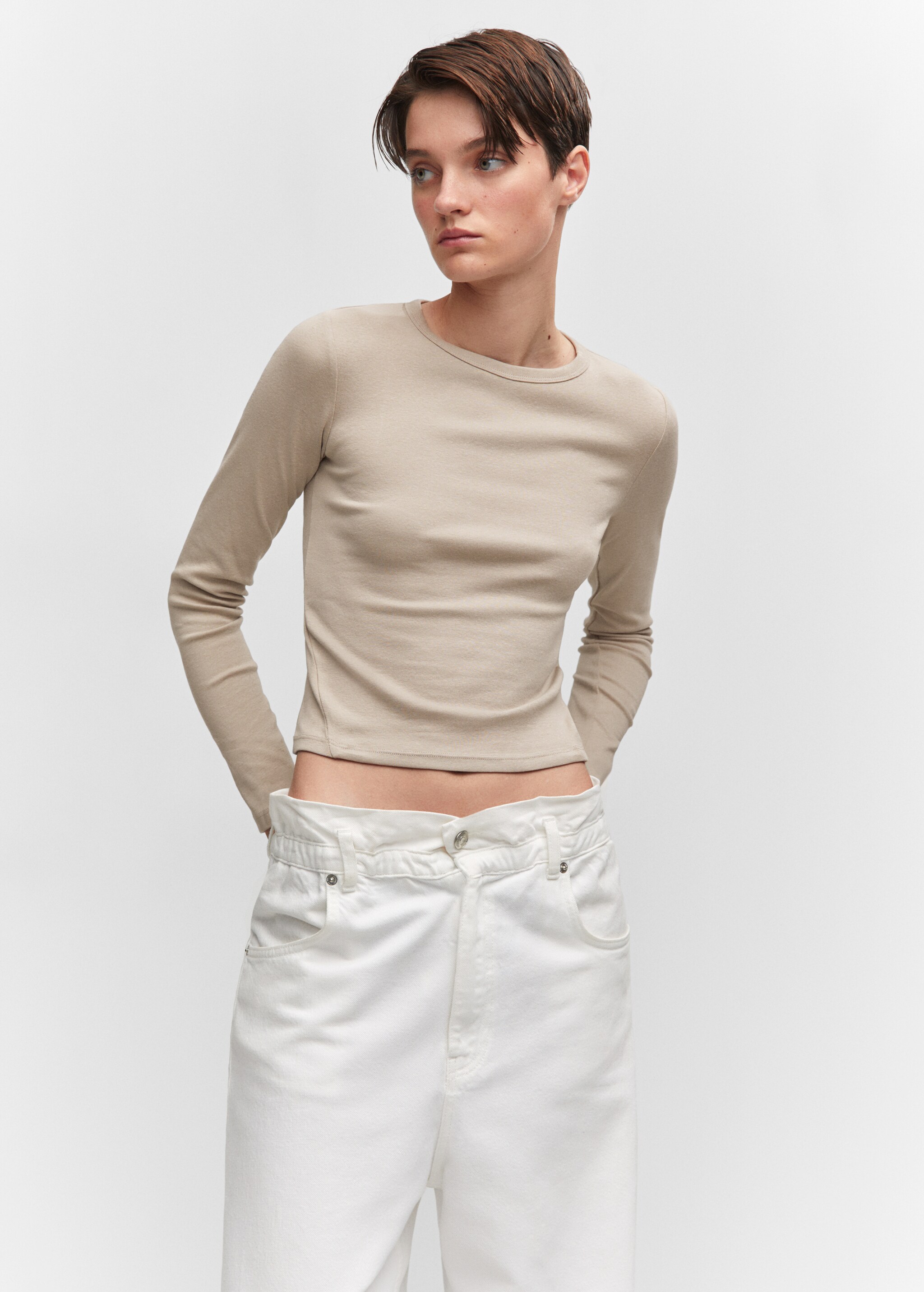 Camiseta algodón costuras - Plano medio