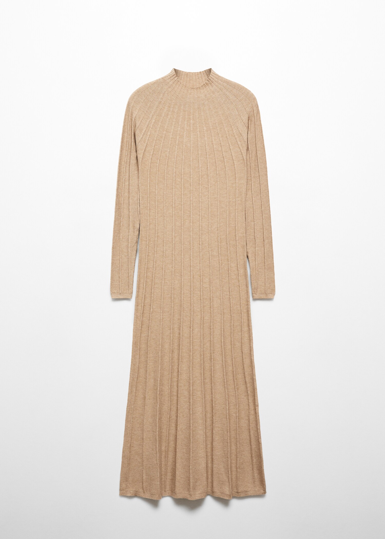 Perkins-neck ribbed dress - Article without model
