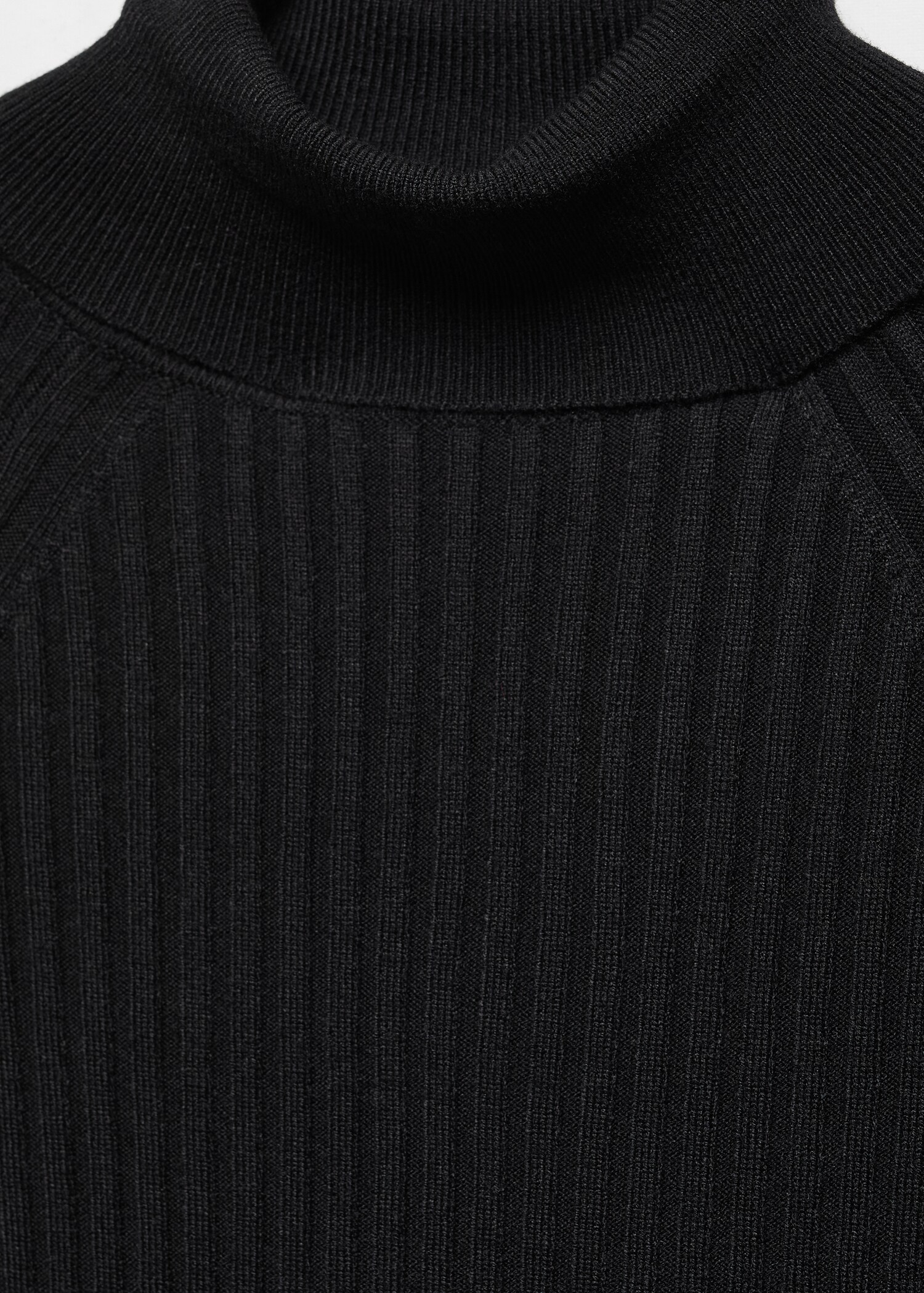 Vestido corto canalé cuello alto - Detalle del artículo 8