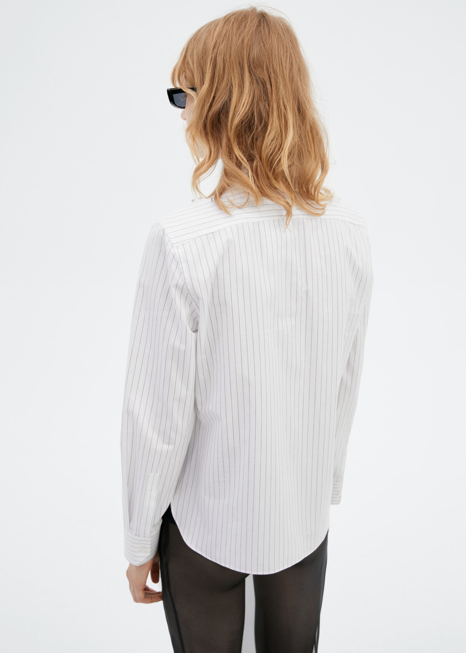 Slim fit striped cotton shirt - Reverse of the article