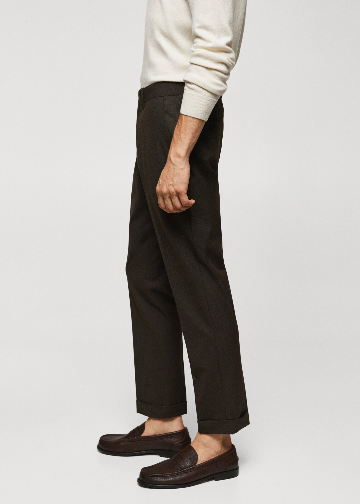 Pantaloni slim fit micro pied-de-poule - Dettaglio dell'articolo 2