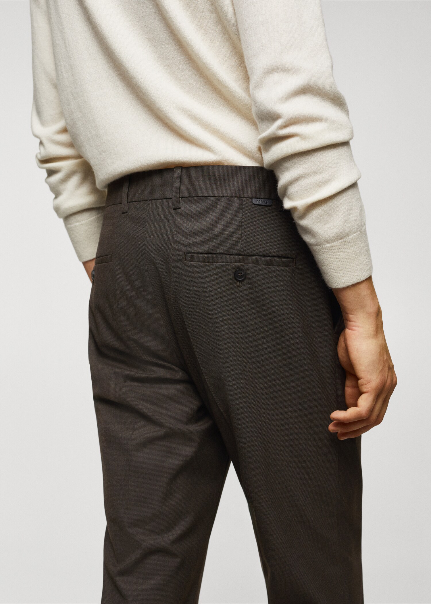 Pantaloni slim fit micro pied-de-poule - Dettaglio dell'articolo 6