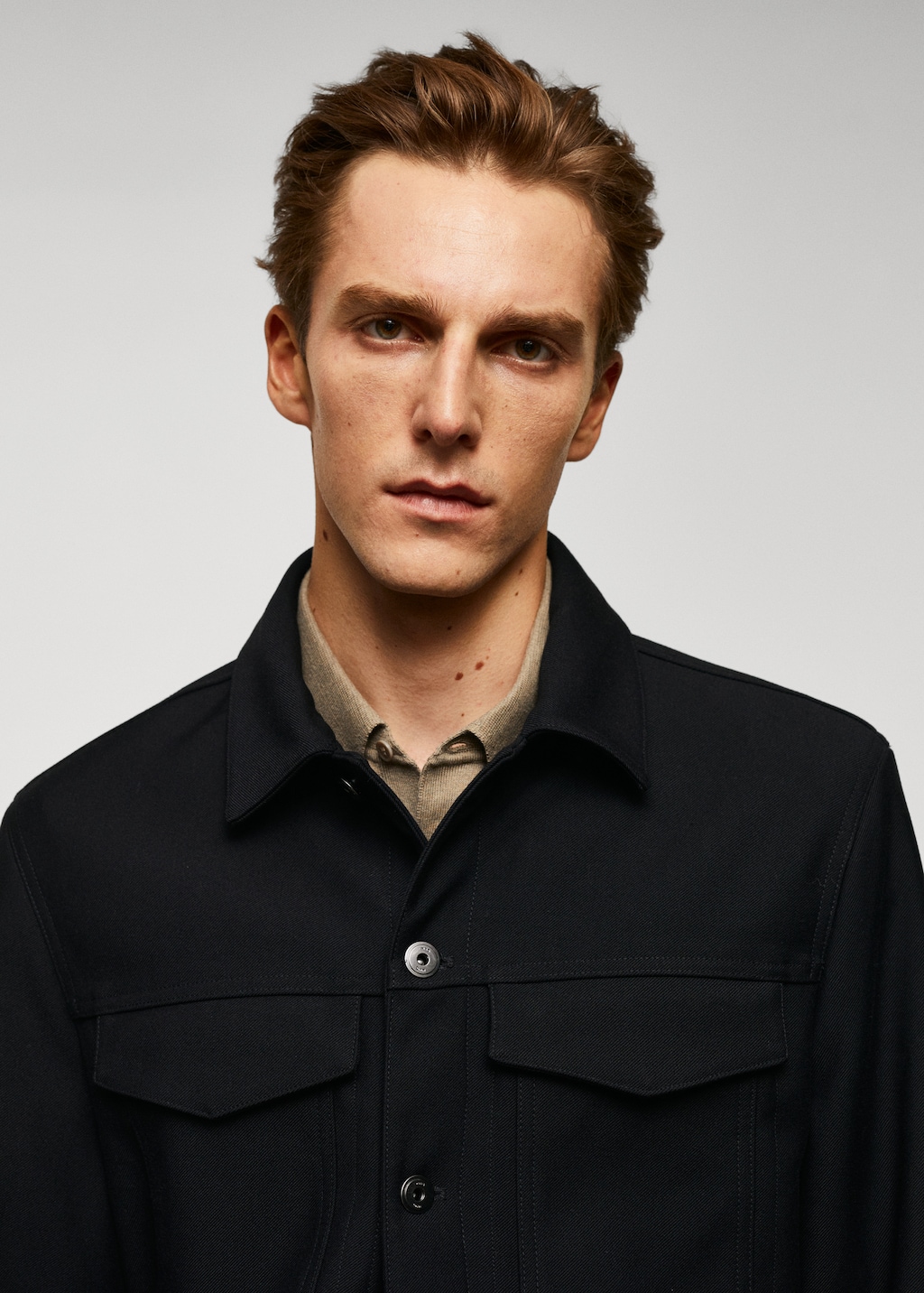 Twill jacket with pockets - Men | MANGO Georgia