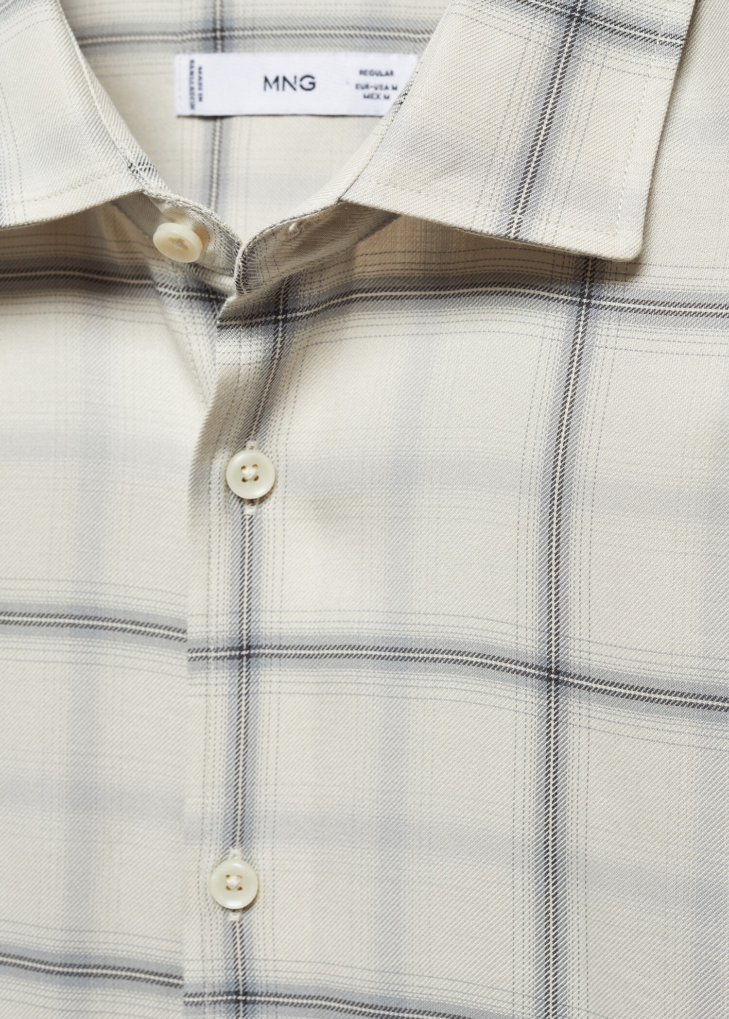 Regular-fit windowpane shirt - Details of the article 8