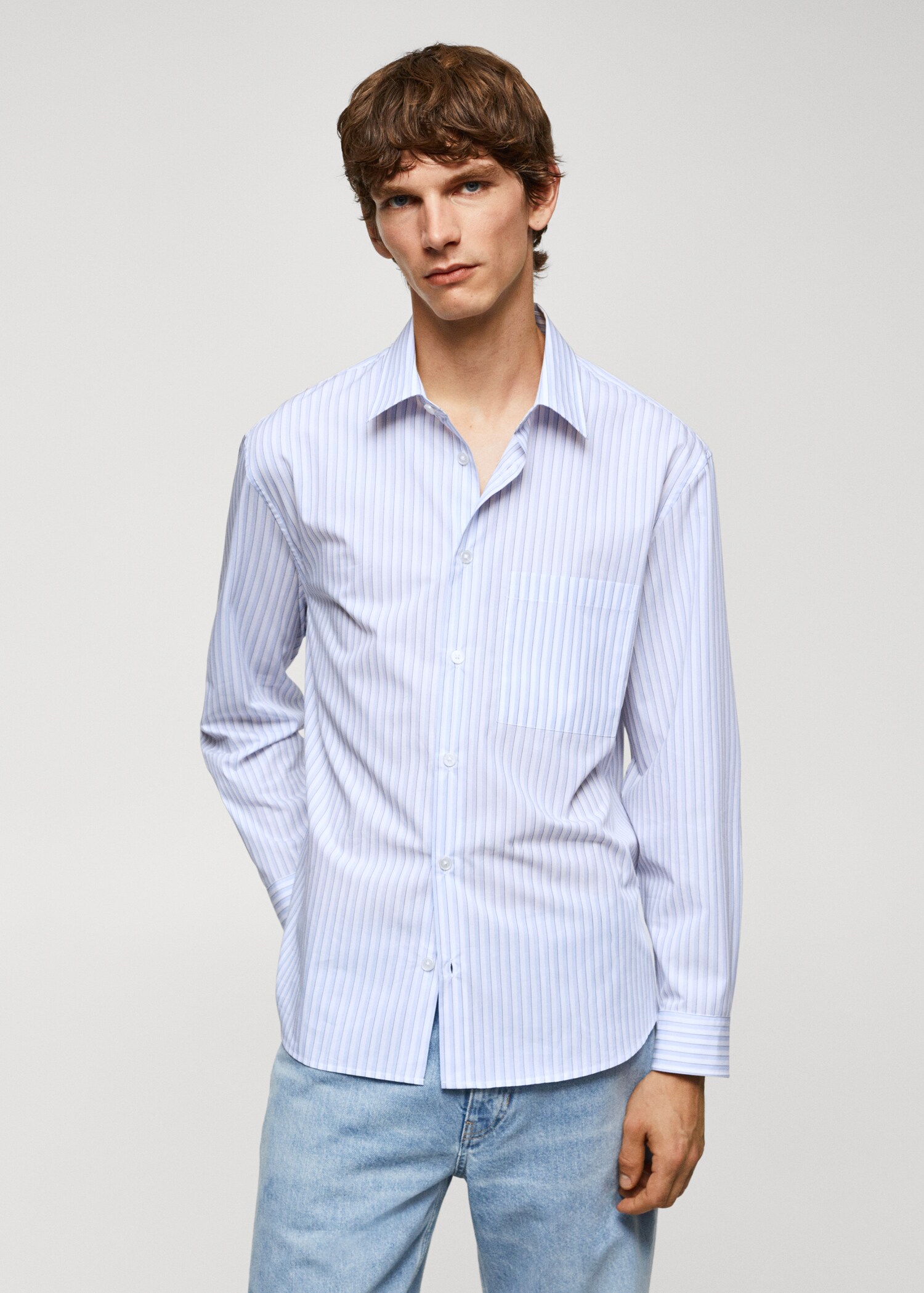 Chemise oversize coton rayures - Plan moyen