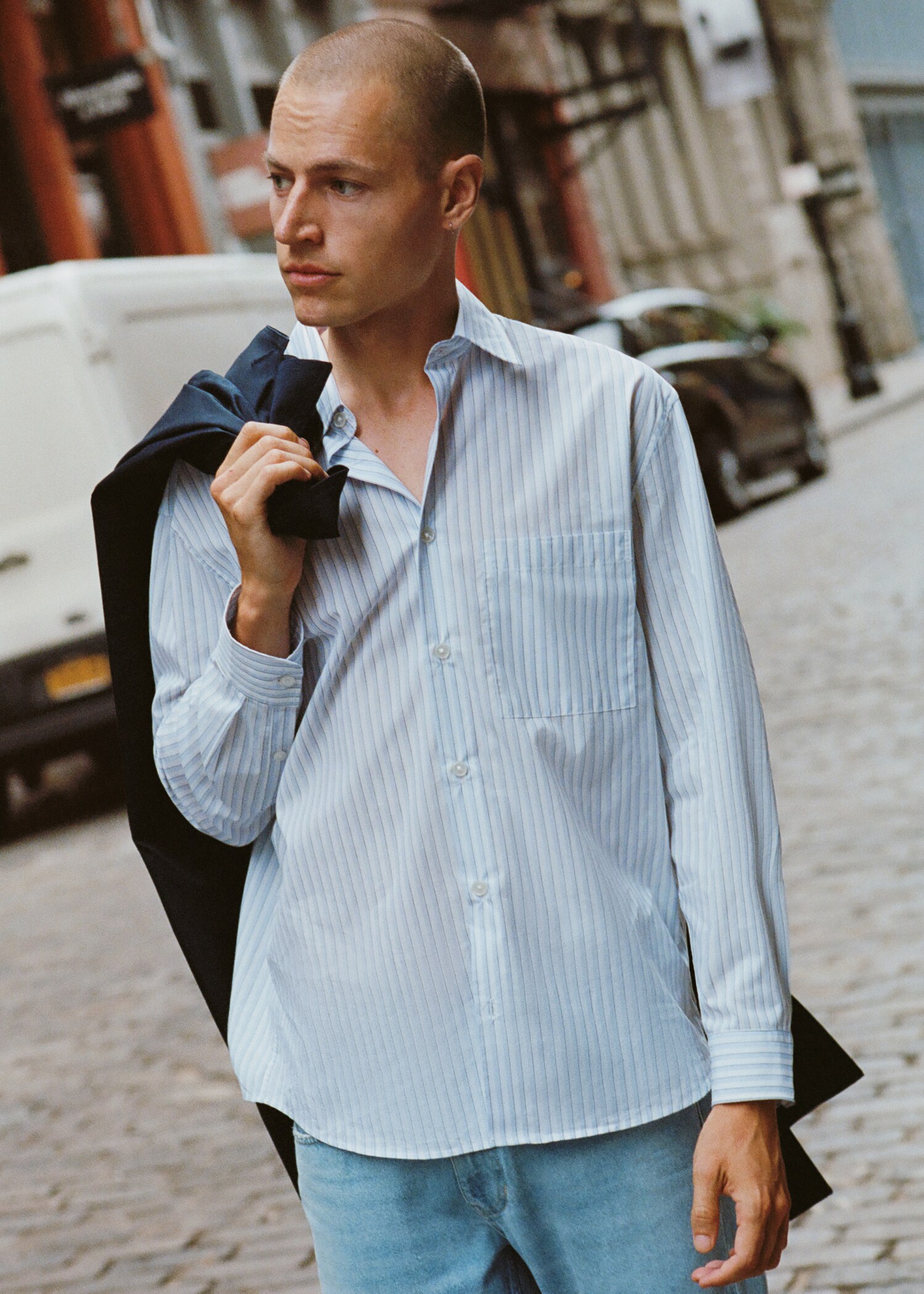 Chemise oversize coton rayures - Détail de l'article 5