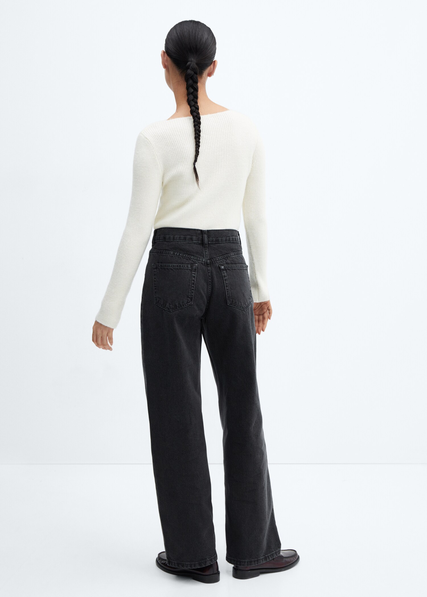 Low waist wideleg jeans - Reverse of the article