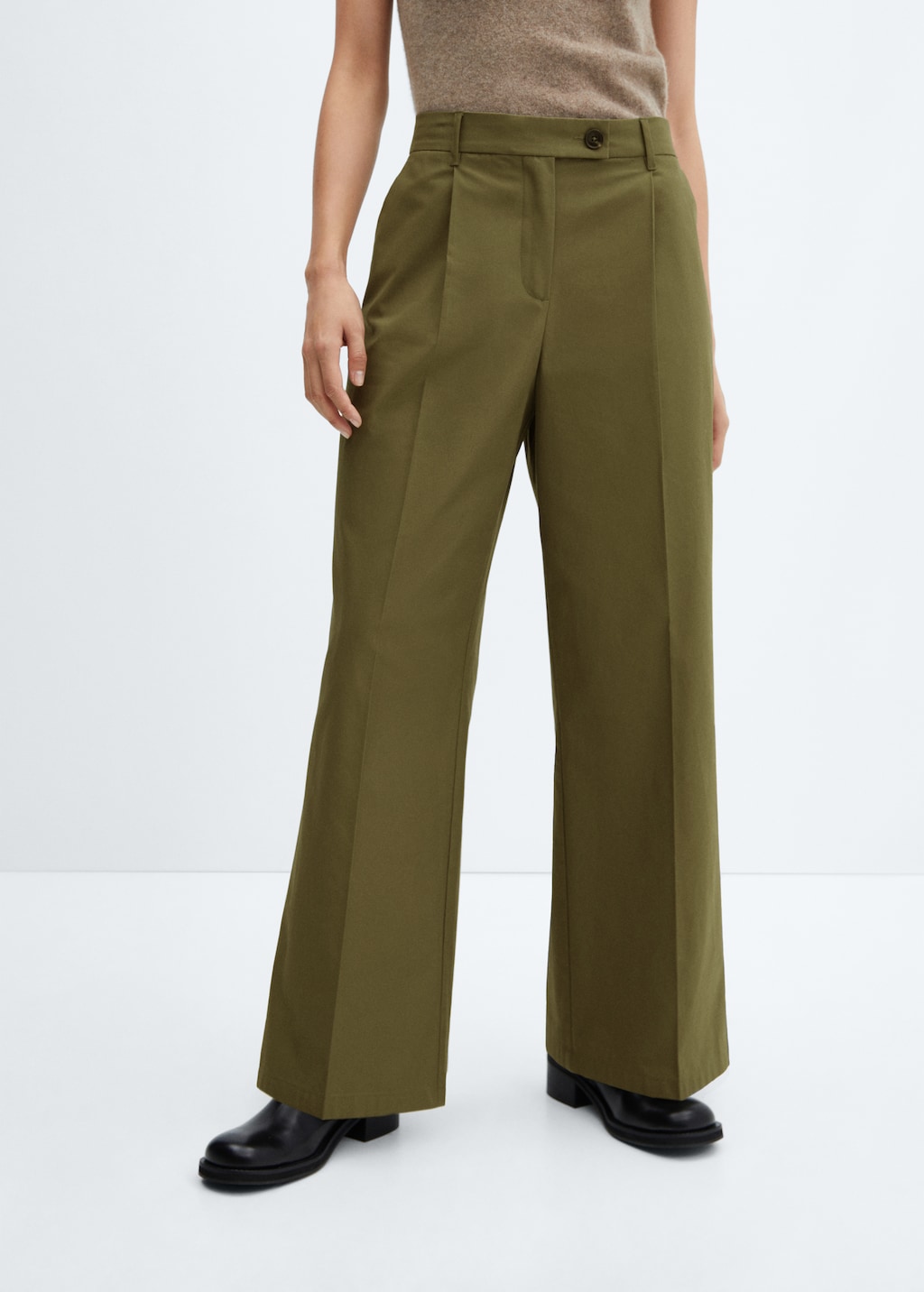 Wideleg pleated trousers Women MANGO China