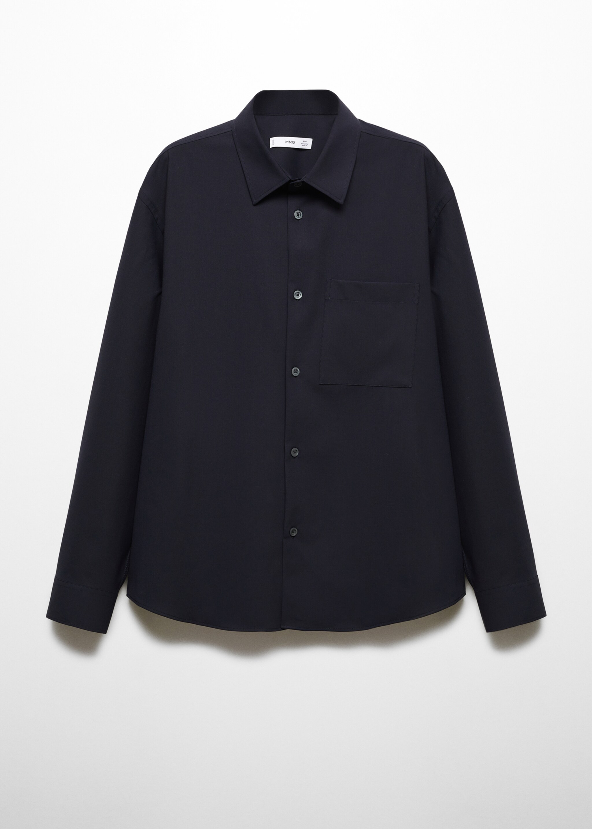 Surchemise laine oversize - Article sans modèle, Bleu marine. Ref: 57045973-00.