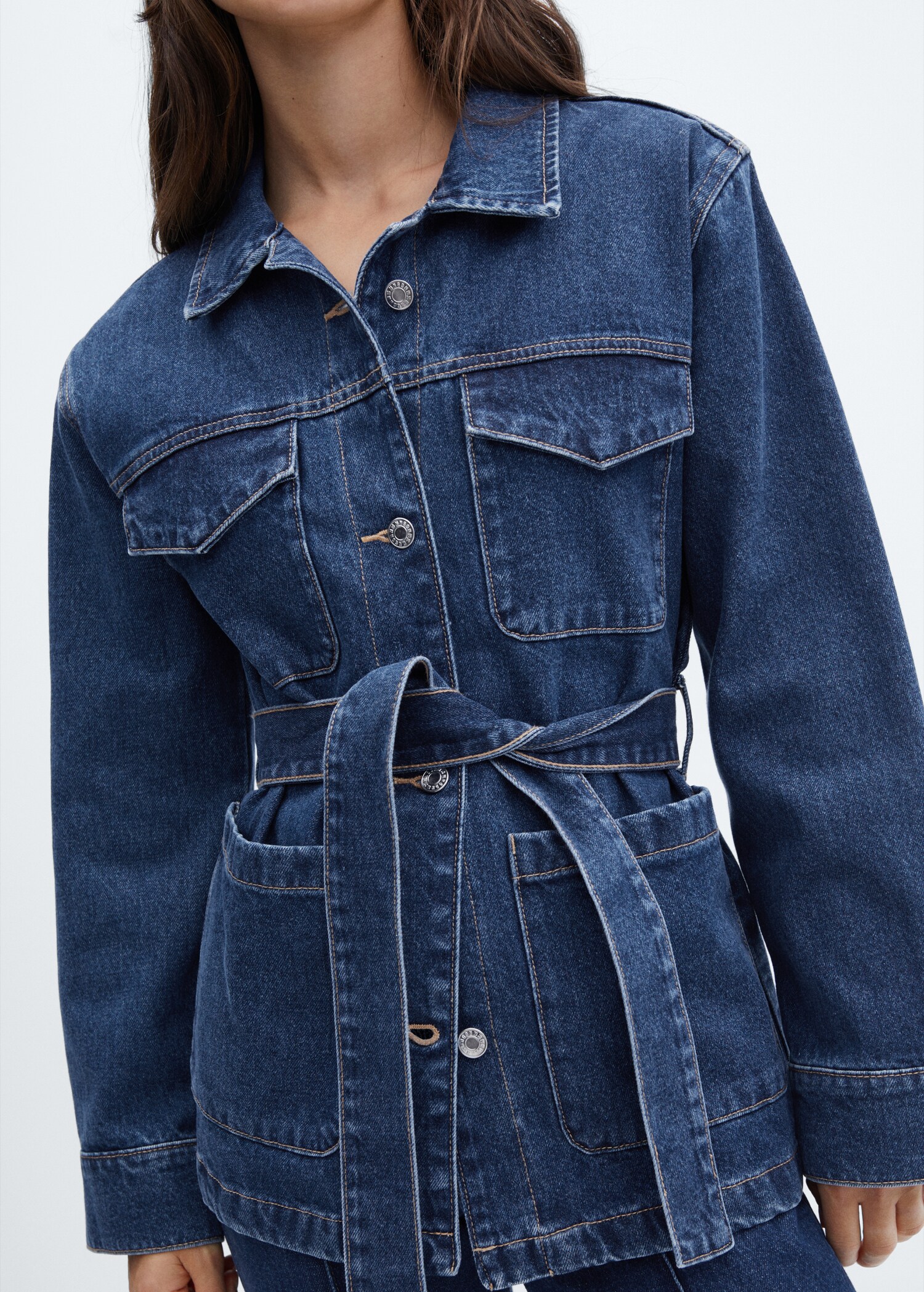 Blouson jean ceinture - Détail de l'article 6