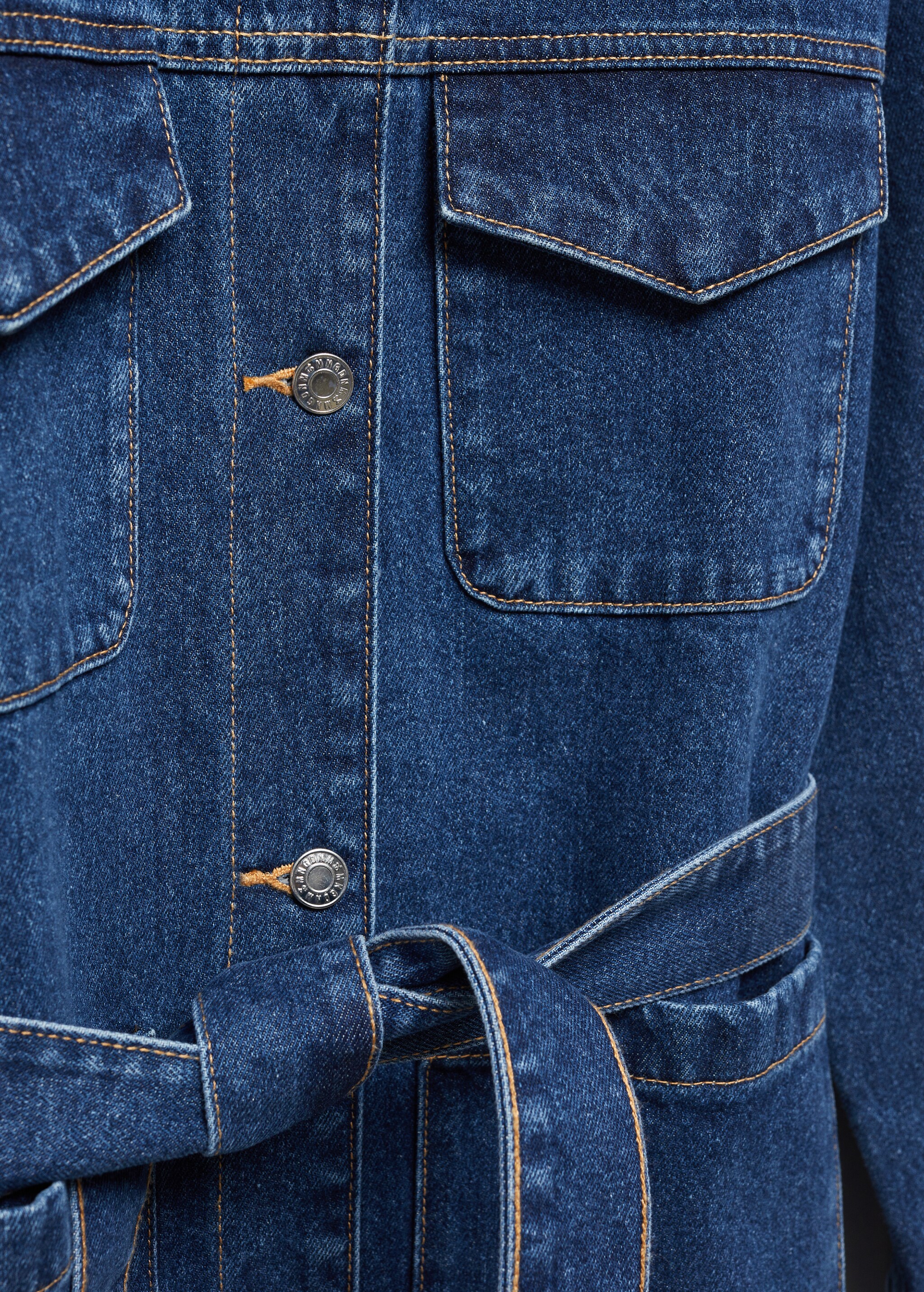 Denim jacket with belt - Details of the article 8