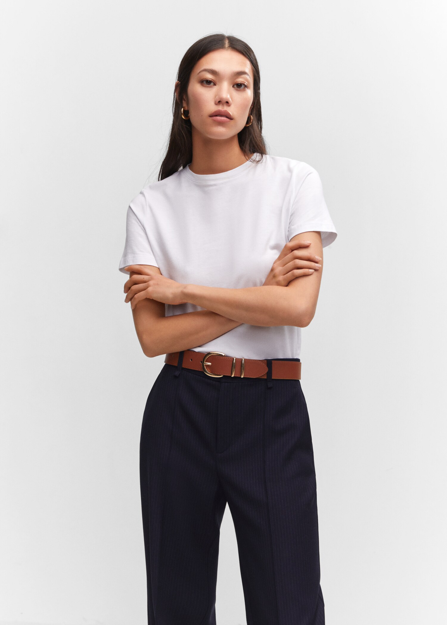 Straight striped pants - Details of the article 1