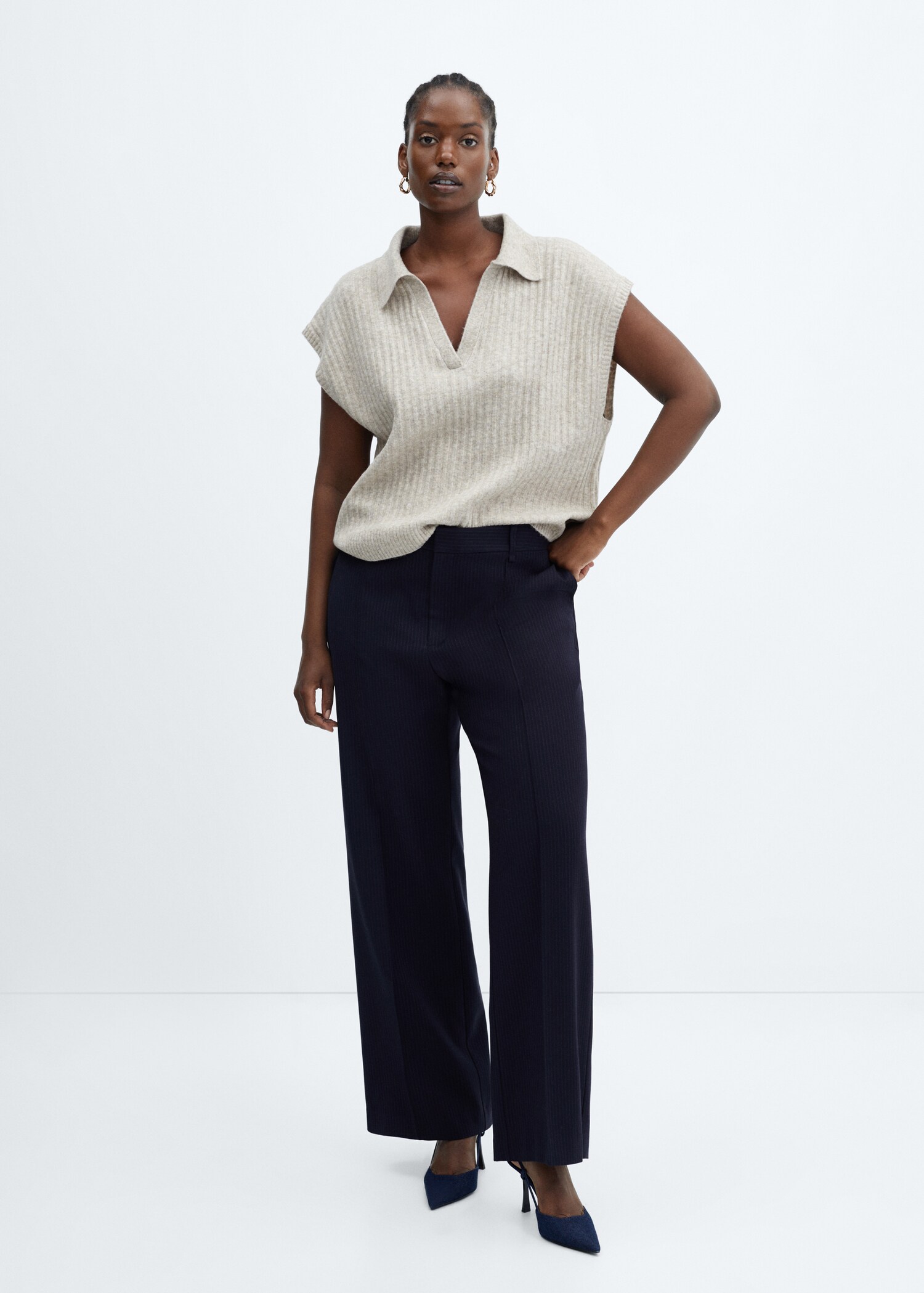 Straight striped pants - Details of the article 3