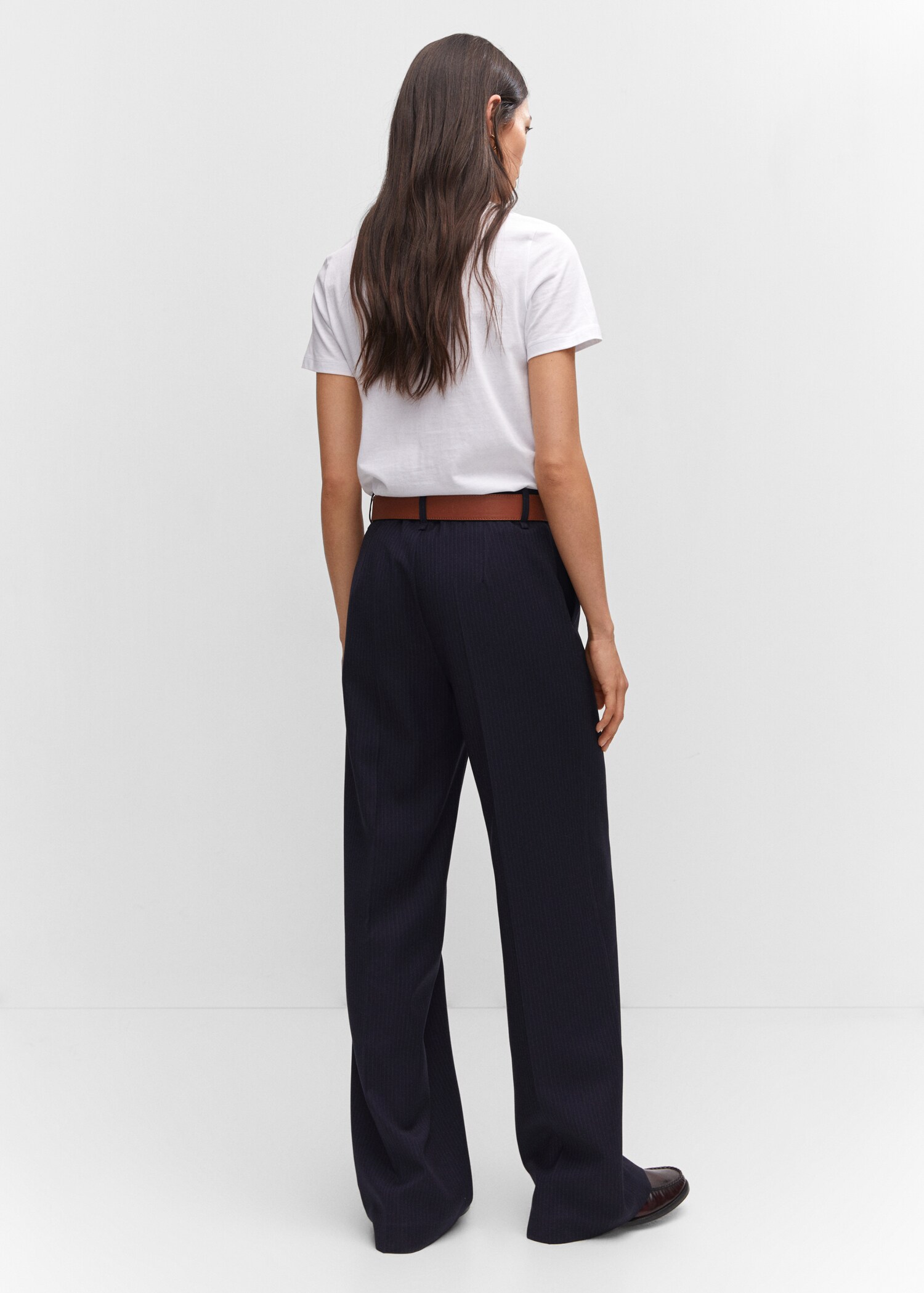 Straight striped pants - Reverse of the article