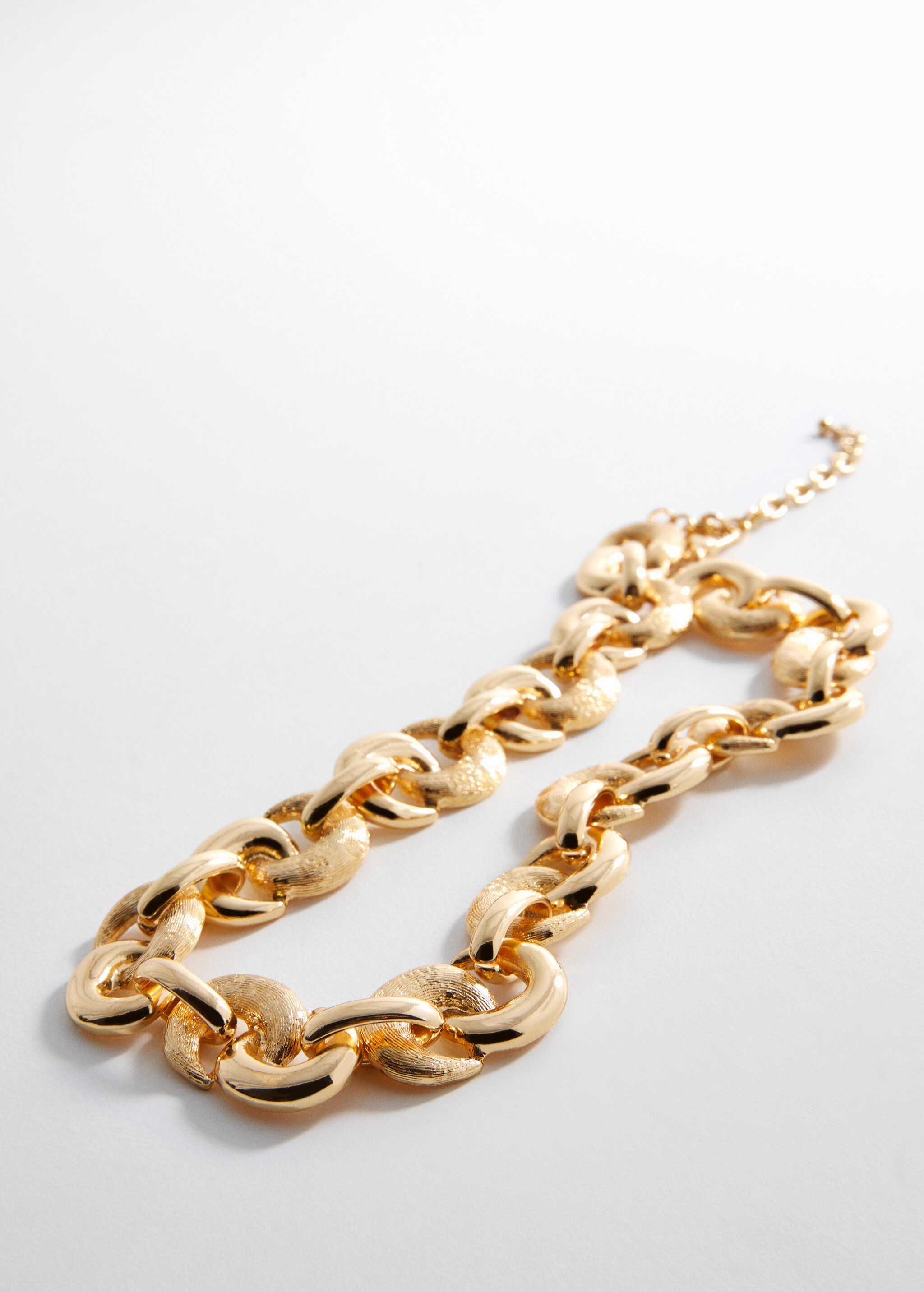 Textured chain necklace - Medium plane