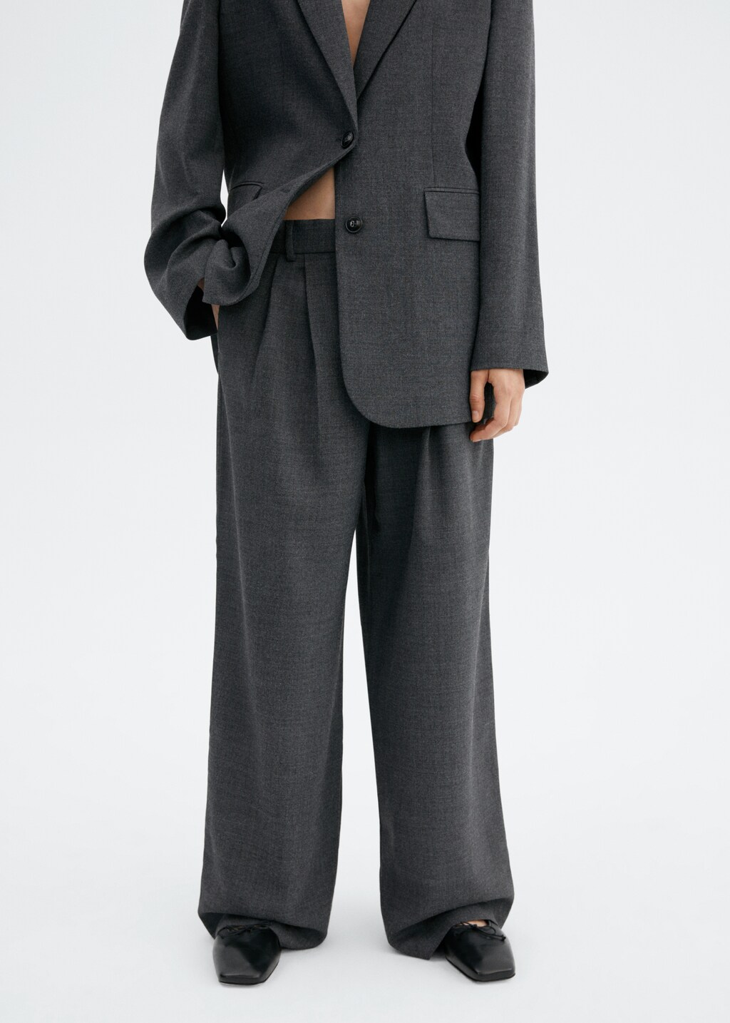 Wool suit trousers