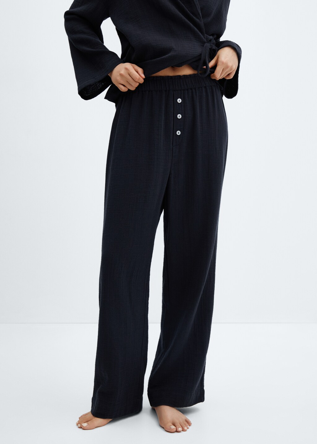 Pantalon pyjama gaze de coton