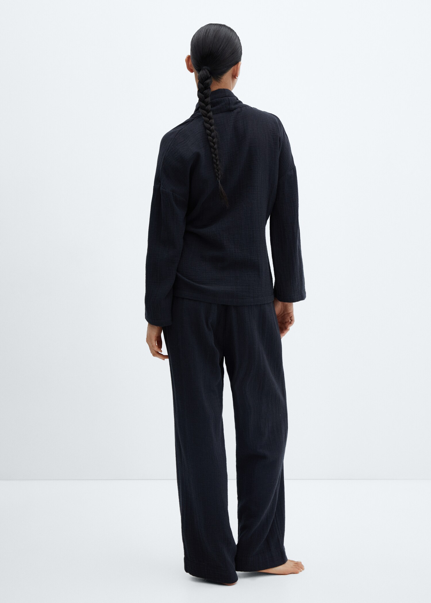 Pantalon pyjama gaze de coton - Verso de l’article