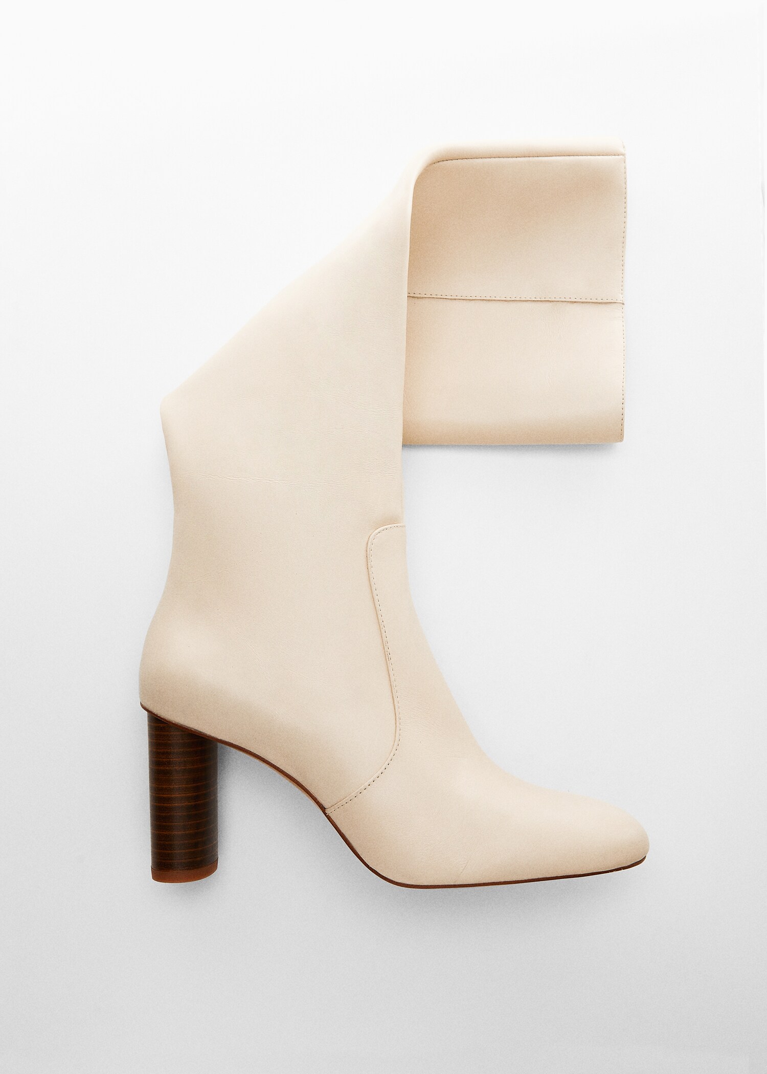 Beige Bottes Cuir Bottes Femme Botte Haute à Lacet Bottines à