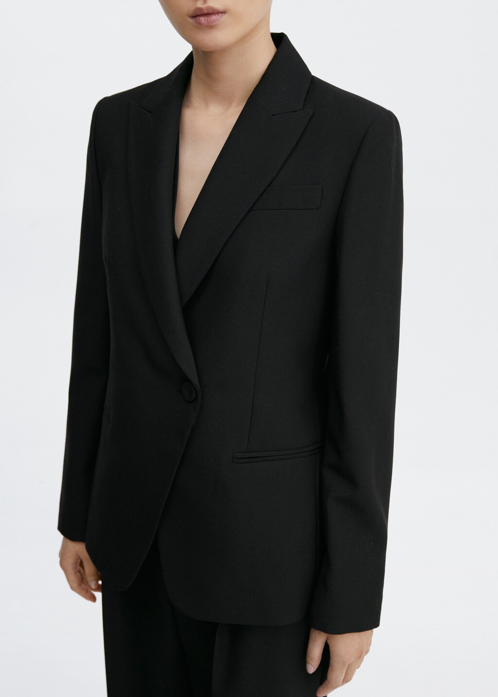 Mango black blazer womens deals