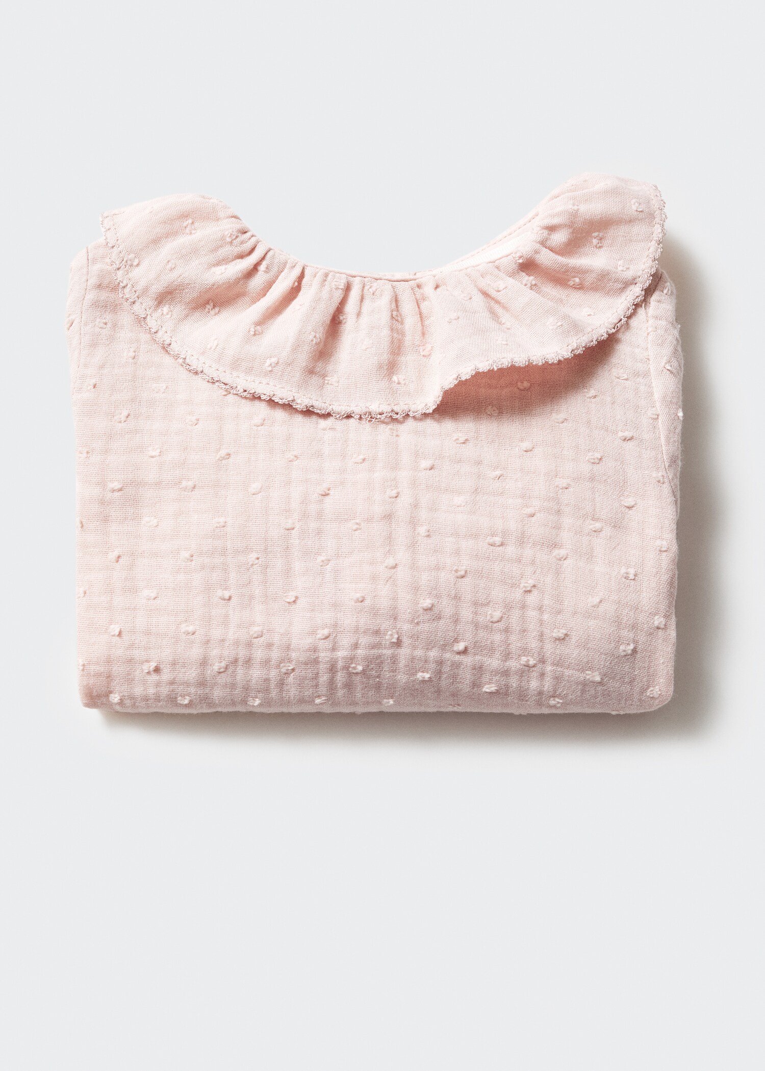 Cotton babydoll neck blouse - Details of the article 8