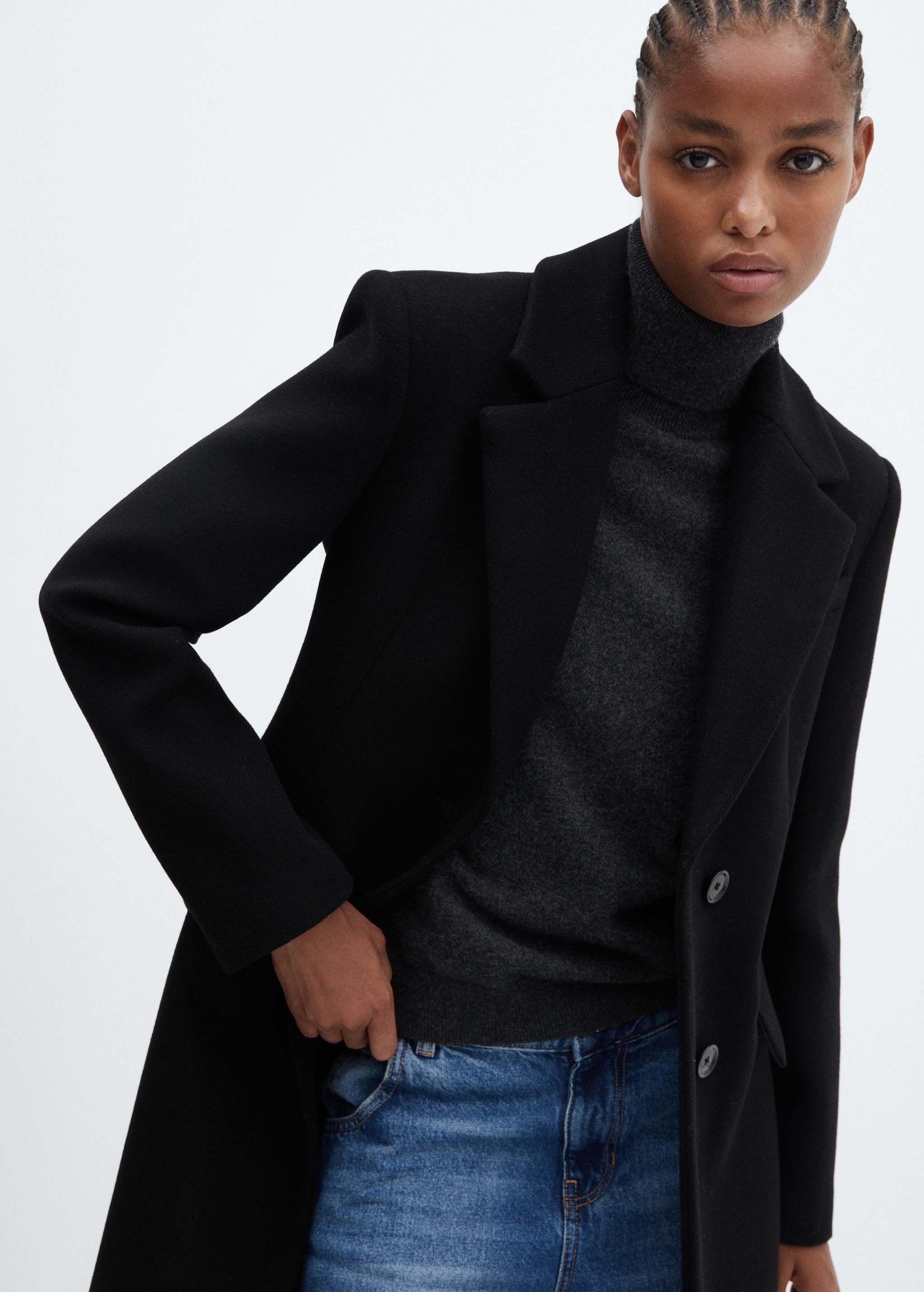 Manteau Laine Manteau Long Noir Mango Manteau Long Noir Femme