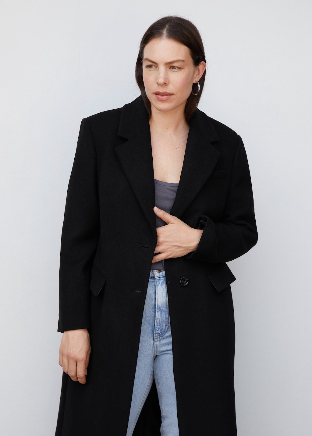 Manteau long en laine Femme MANGO Nouvelle Caledonie