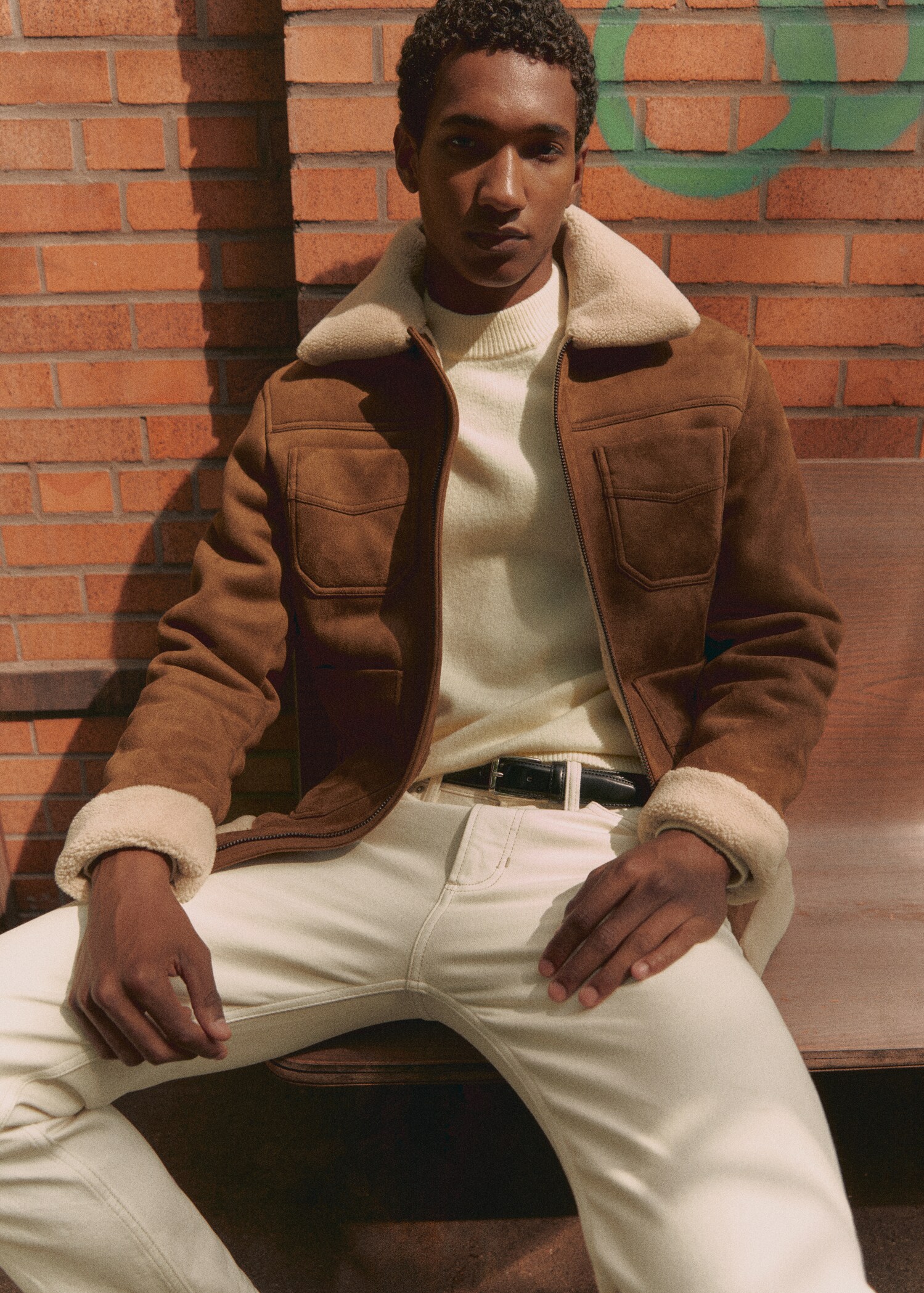 Faux shearling-lined jacket - Details of the article 5