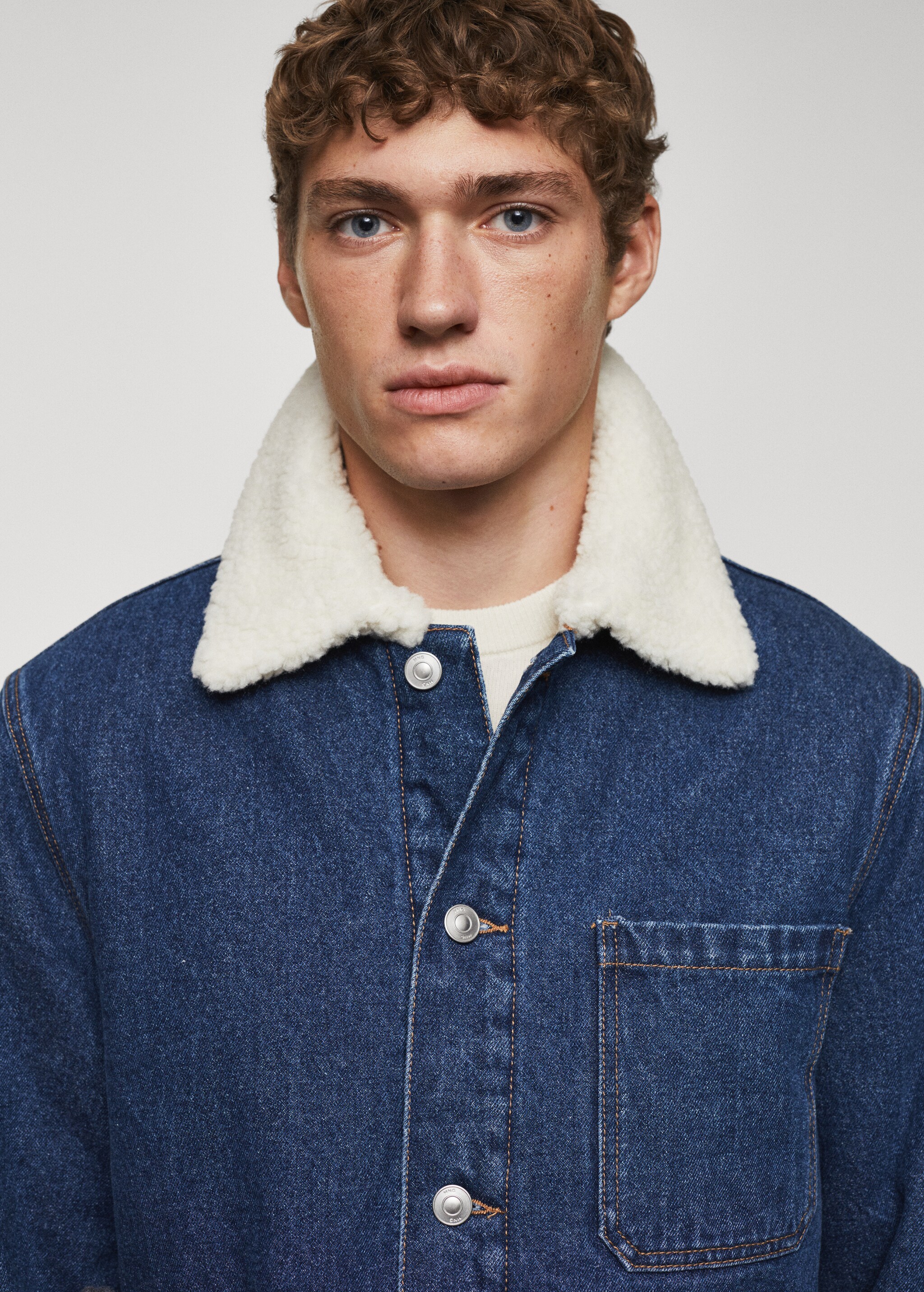 Shearling denim jacket - Details of the article 1