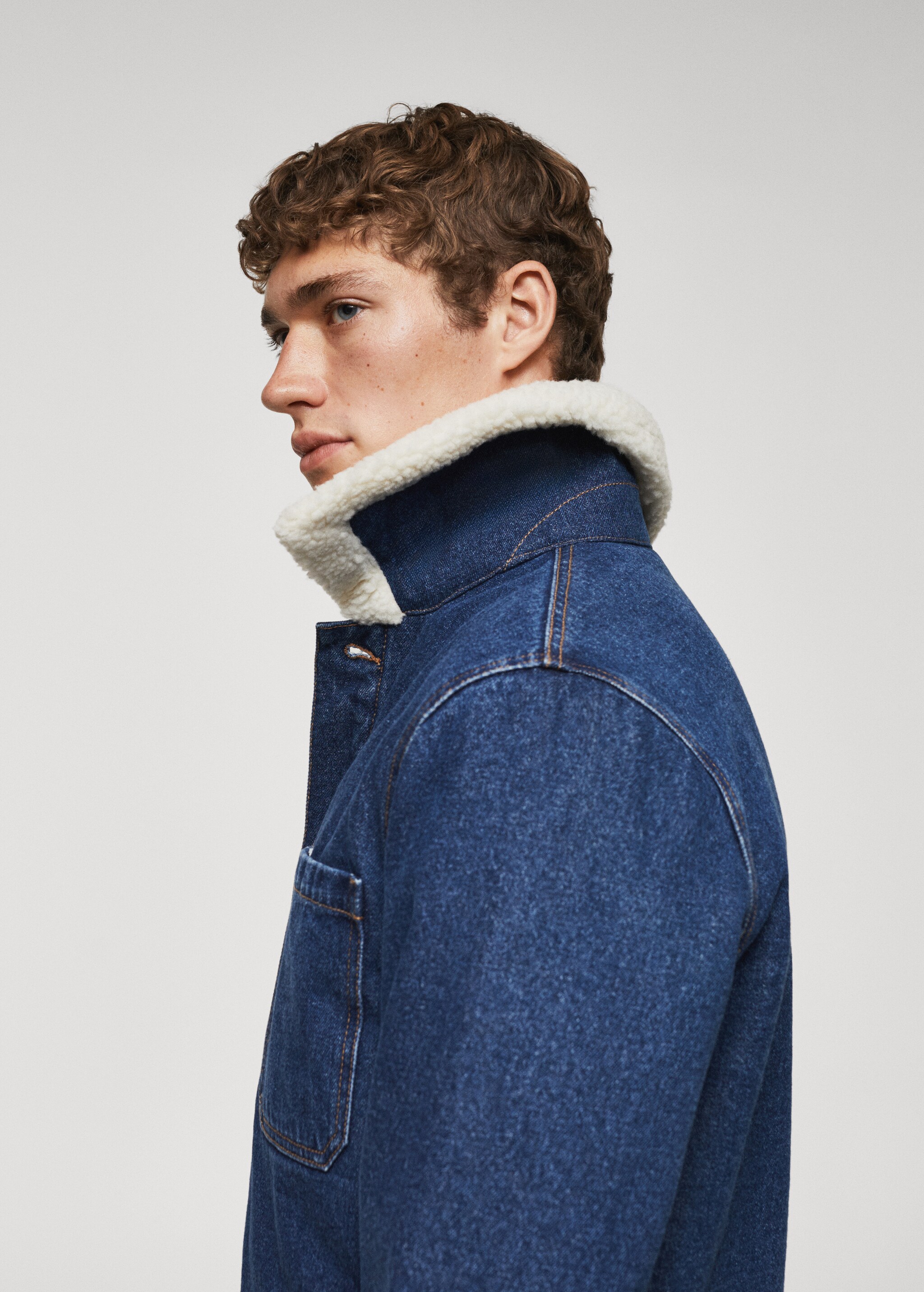 Shearling denim jacket - Details of the article 4