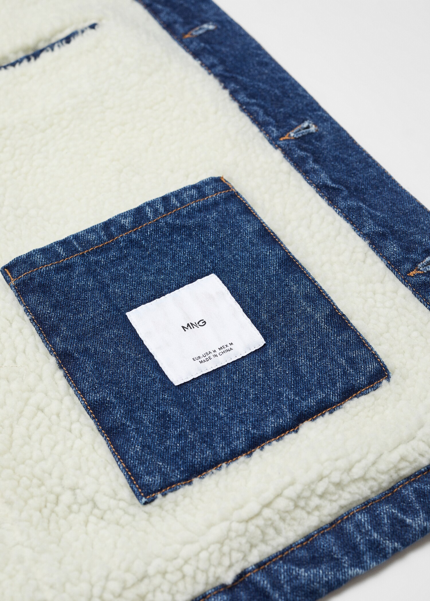 Shearling denim jacket - Details of the article 8