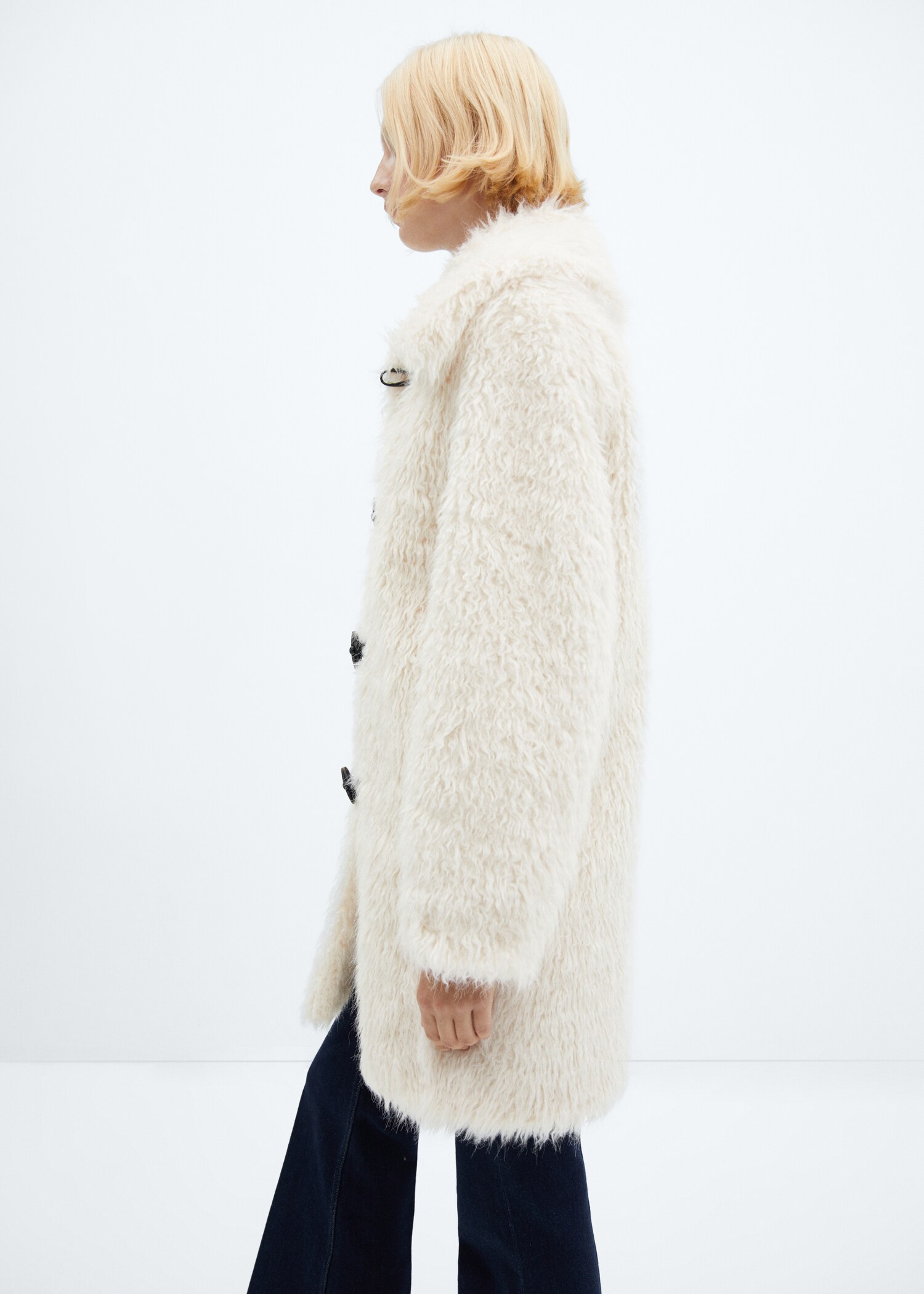 Fur-effect midi-coat - Details of the article 4